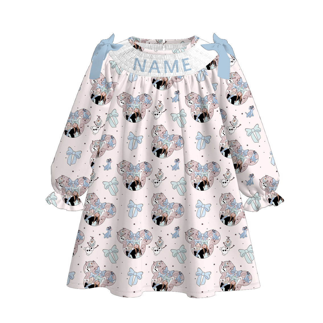 （Pre Order）Sisters Princess Embroidery Smocked Dress