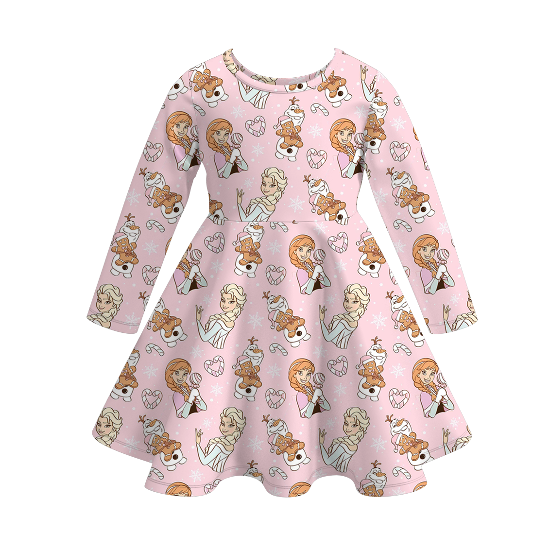 （Pre Order）Sisters Christmas Princess Print Dress,Pajamas＆Pants