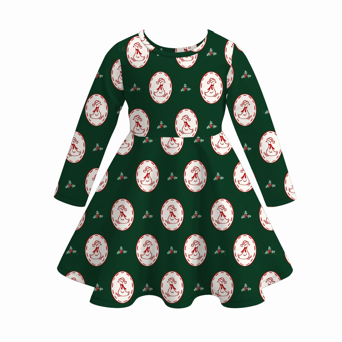（Pre Order）Sisters Christmas Silly Goose Embroidery Smocked Dress,Pajamas&Romper