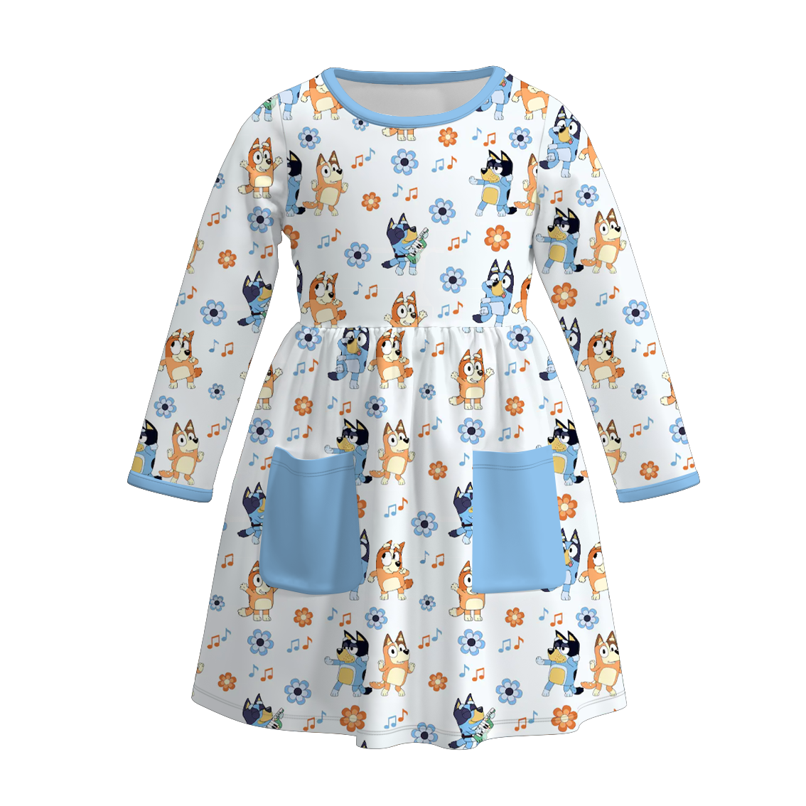 （Pre Order）Girls Fall&Winter Cartoon Print Dress