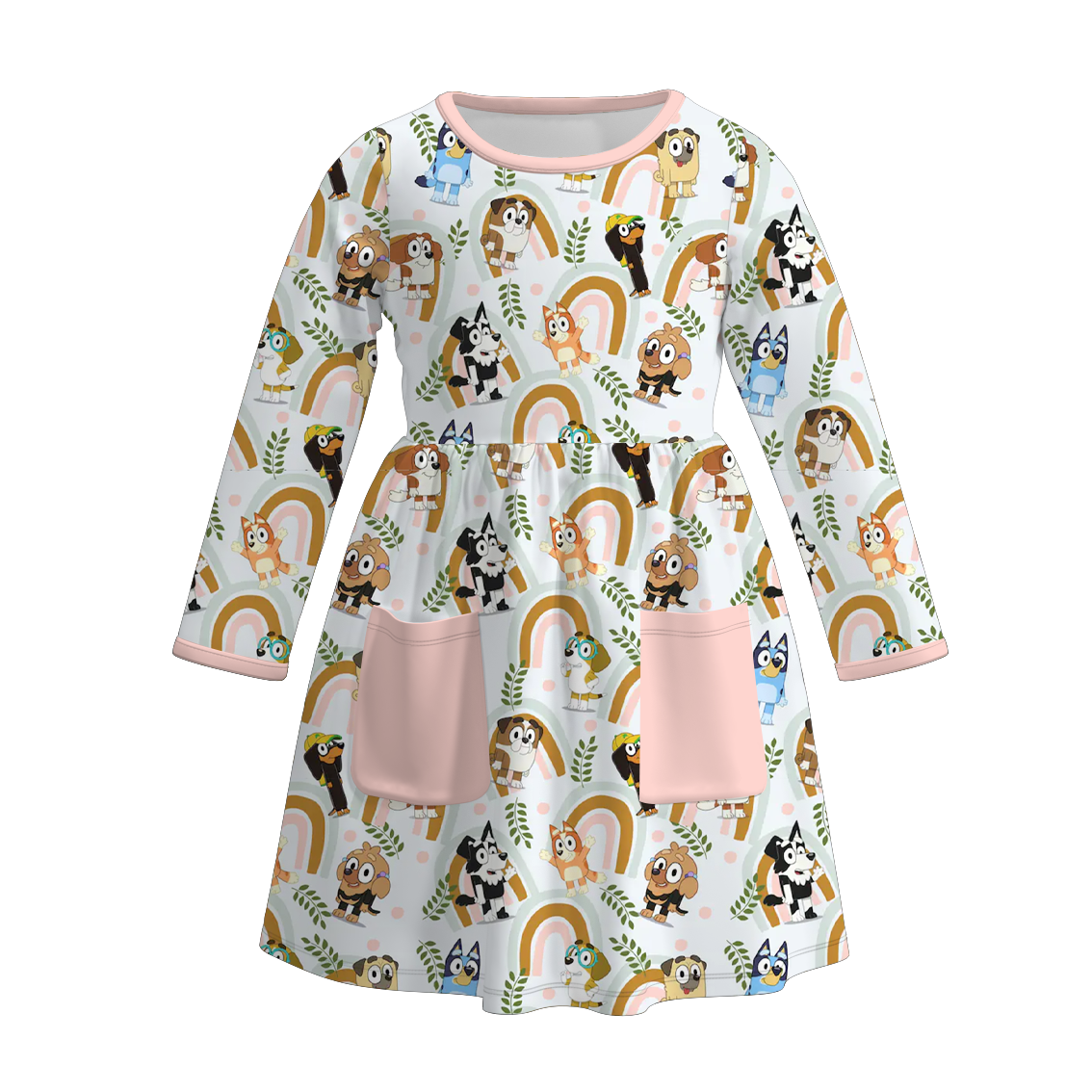 （Pre Order）Girls Fall&Winter Cartoon Print Dress