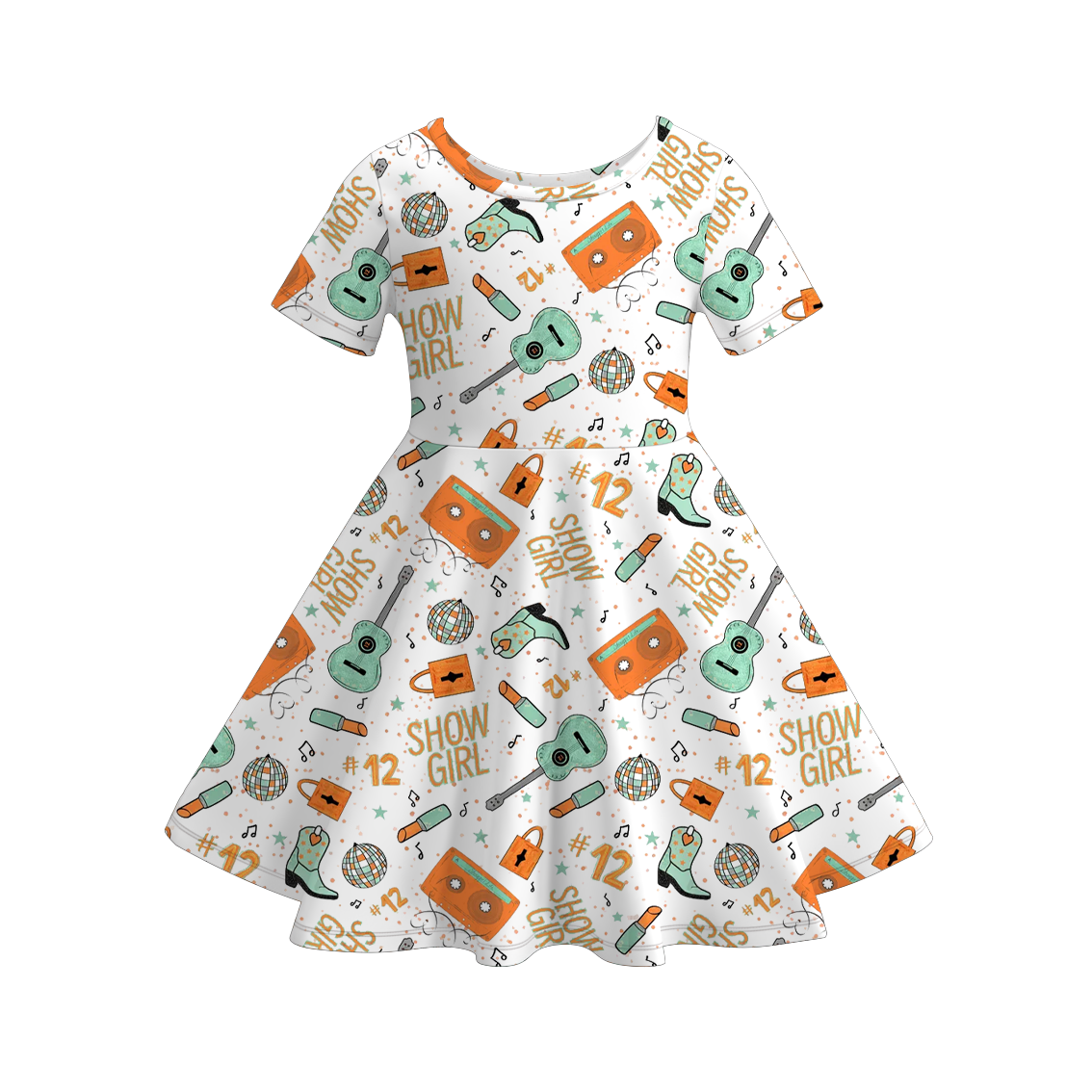 （Pre Order）Family TS Show Girl Print Dress,Set&Pants