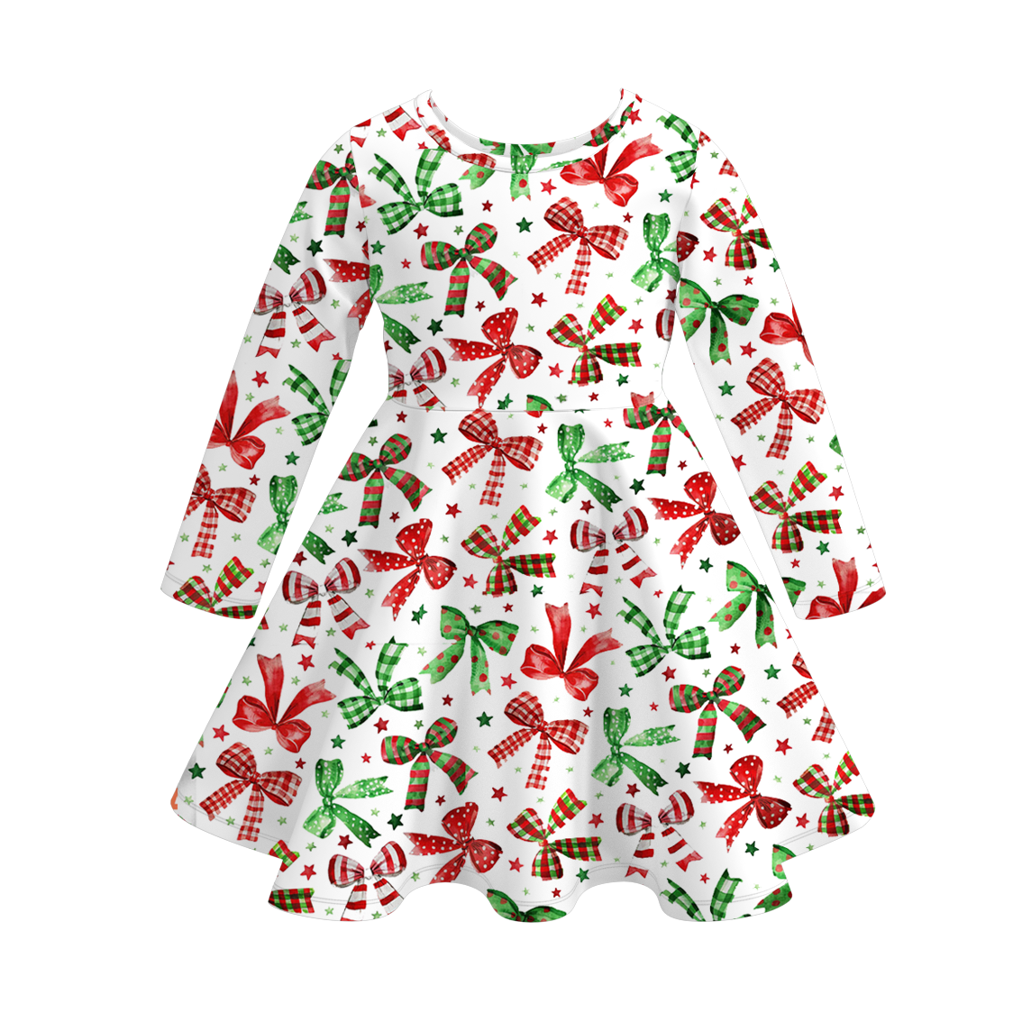 （Pre Order）Girls Christmas Magical World Print Dress