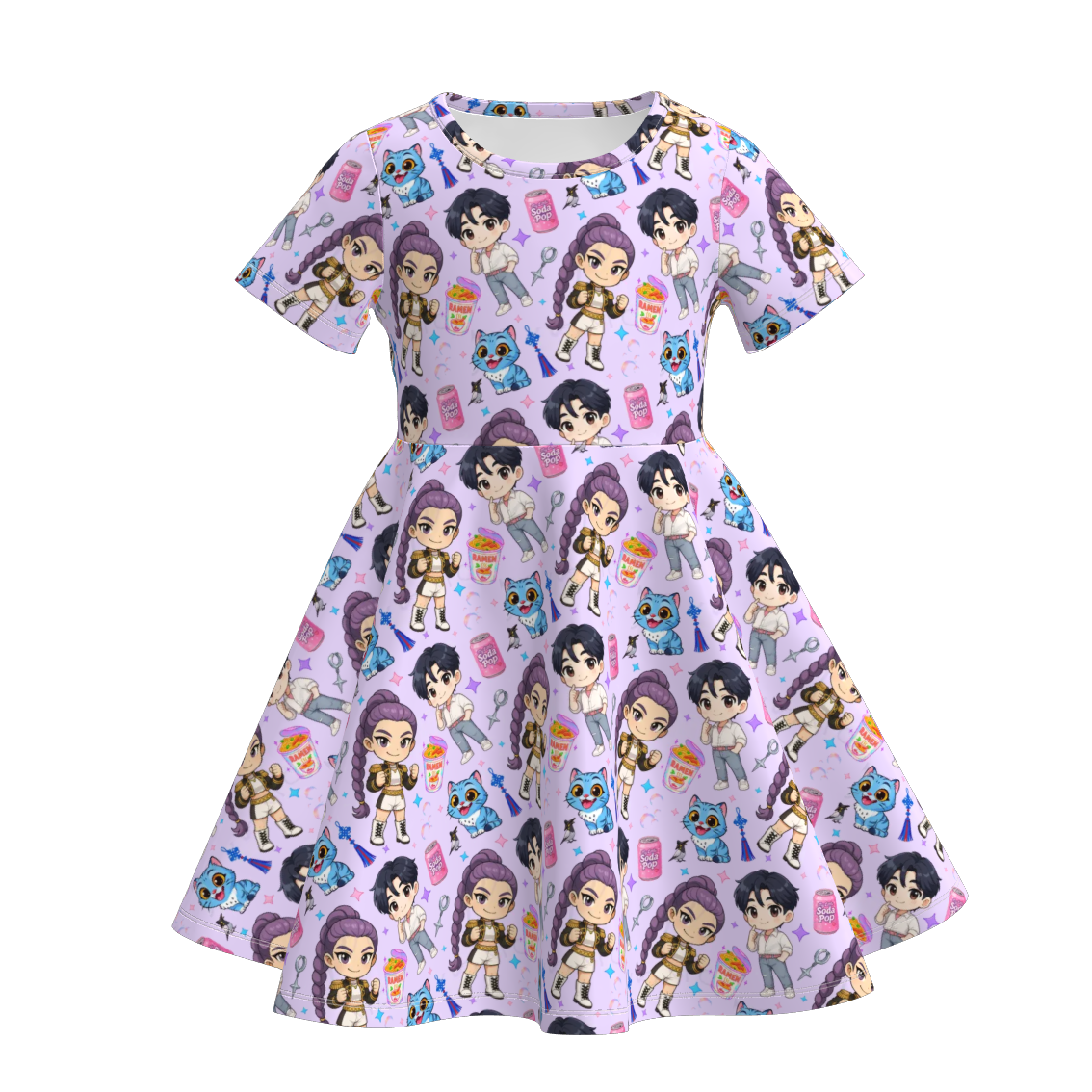 （Pre Order）Girls Movie Character Print Dress