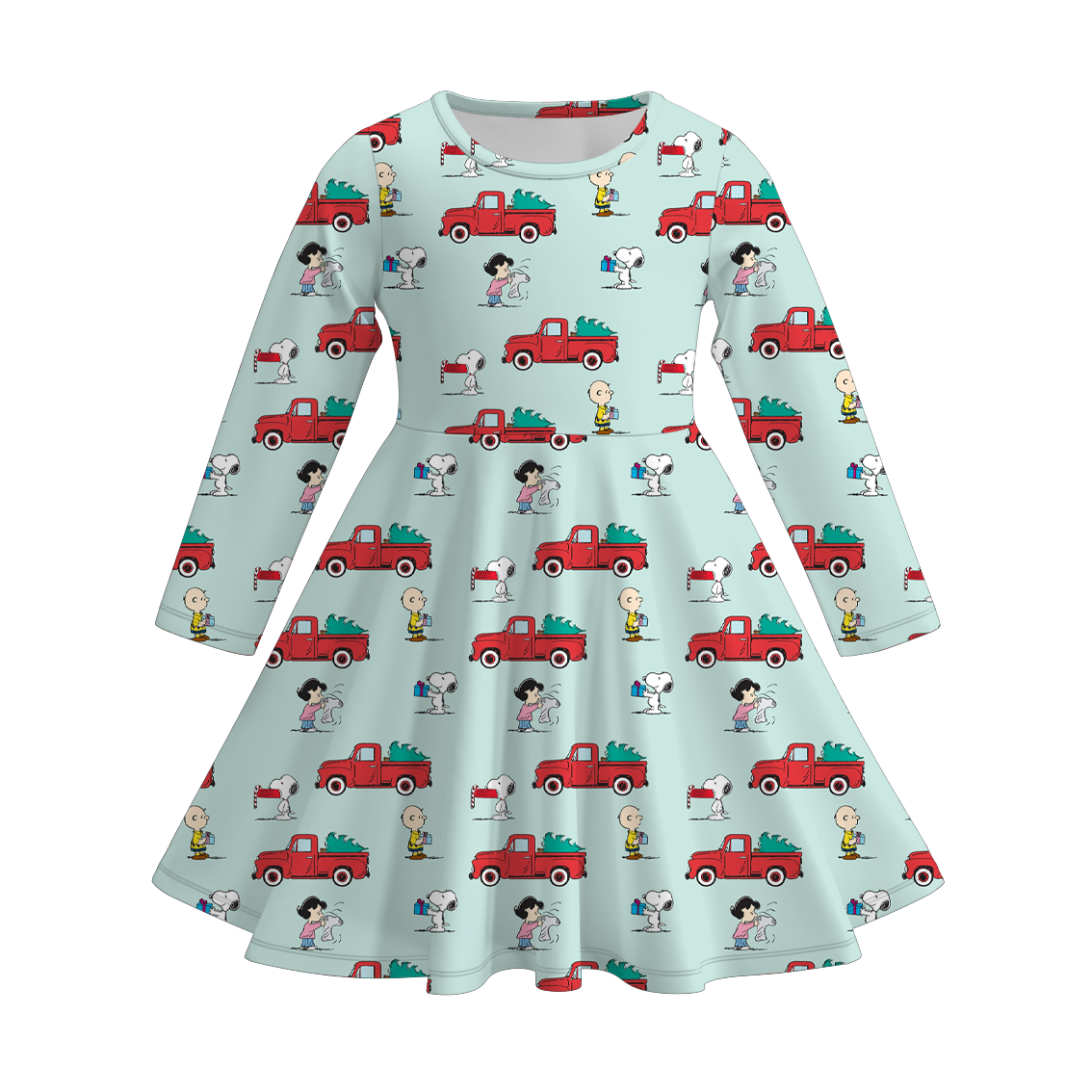 （Pre Order）Family Christmas Cartoon Print Dress,Set＆Pants