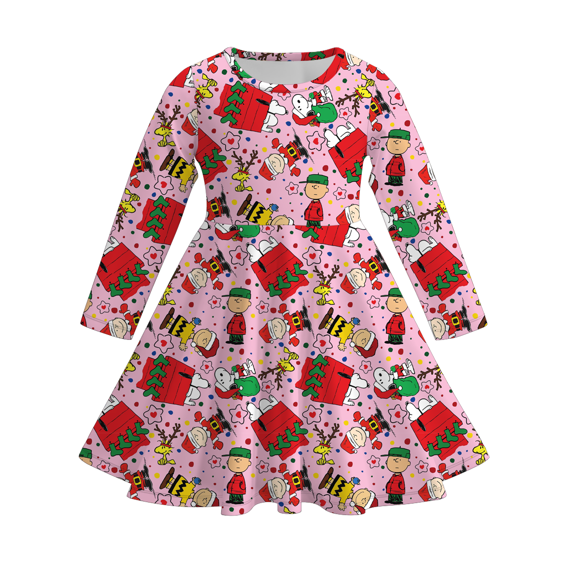（Pre Order）Family Christmas Cartoon Print Dress,Set＆Pants