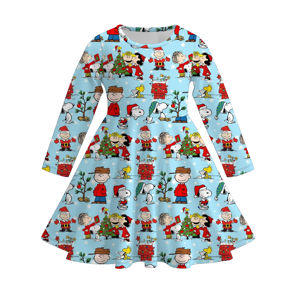 （Pre Order）Family Christmas Cartoon Print Dress,Set＆Pants