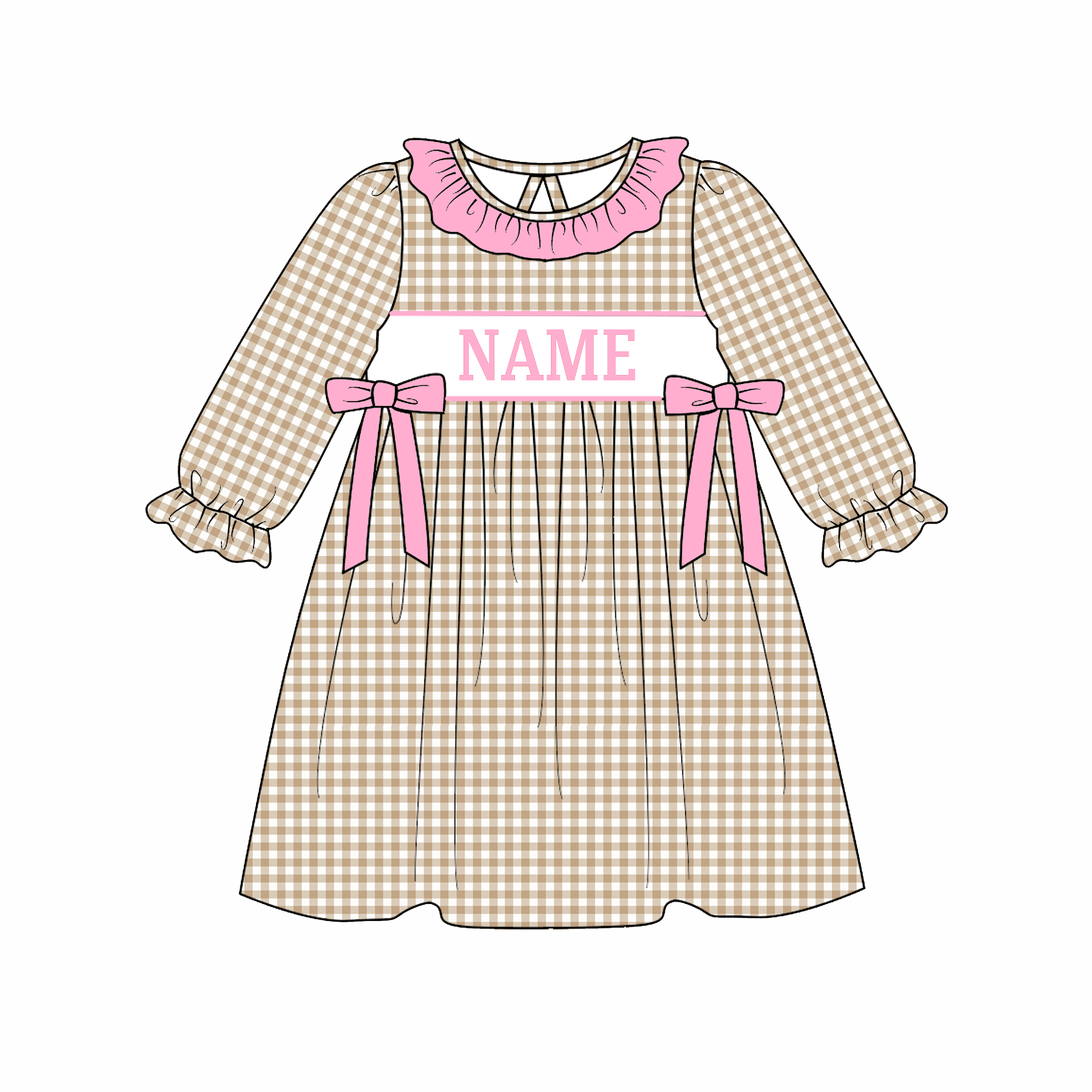 （Pre Order）Family Christmas Embroidery Smocked Dress,Set&Romper