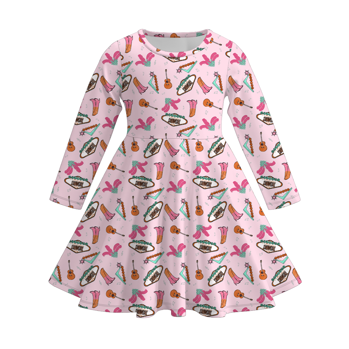 （Pre Order）Family Football Print Dress,Top＆Romper