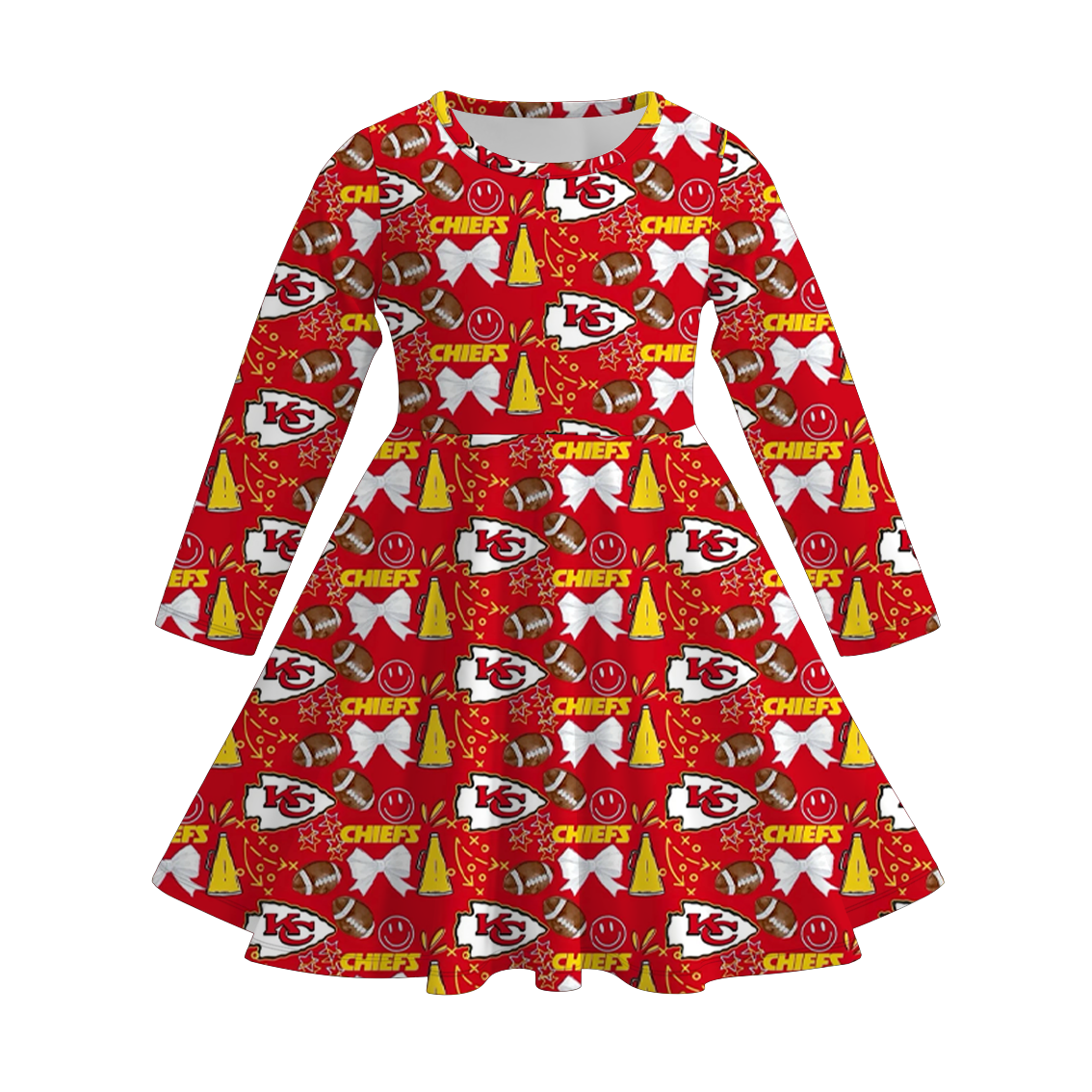 （Pre Order）Family Football Print Dress,Set,Top＆Romper