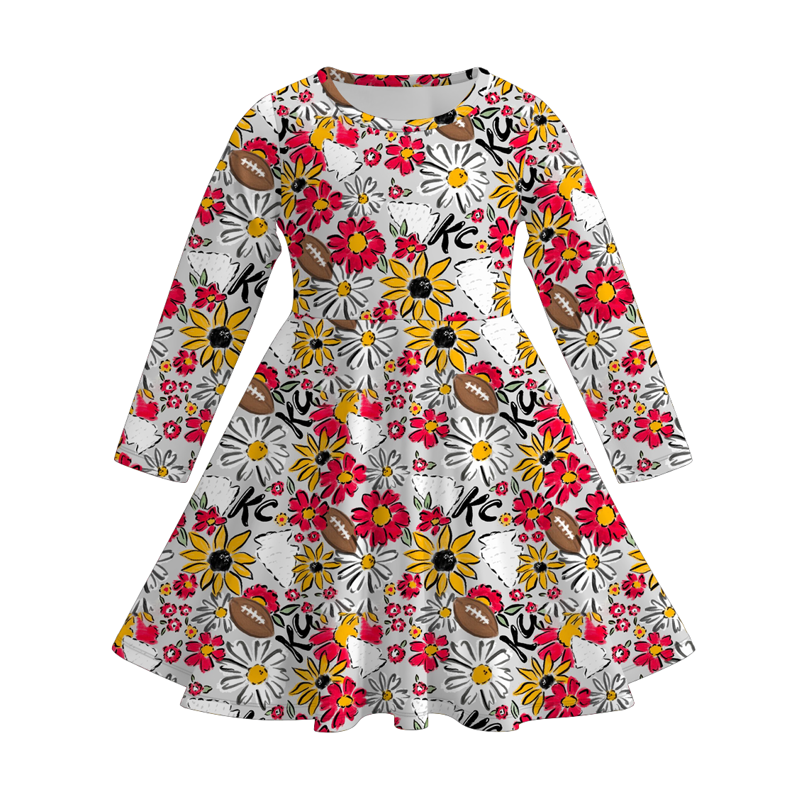 （Pre Order）Family Football Print Dress,Set&Top