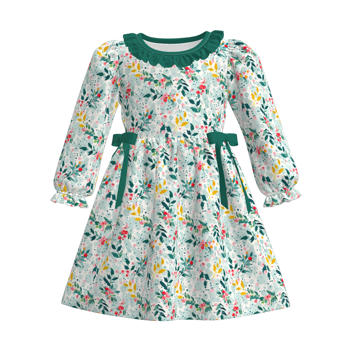 （Pre Order）Family Christmas Floral Print Dress,Set&Top