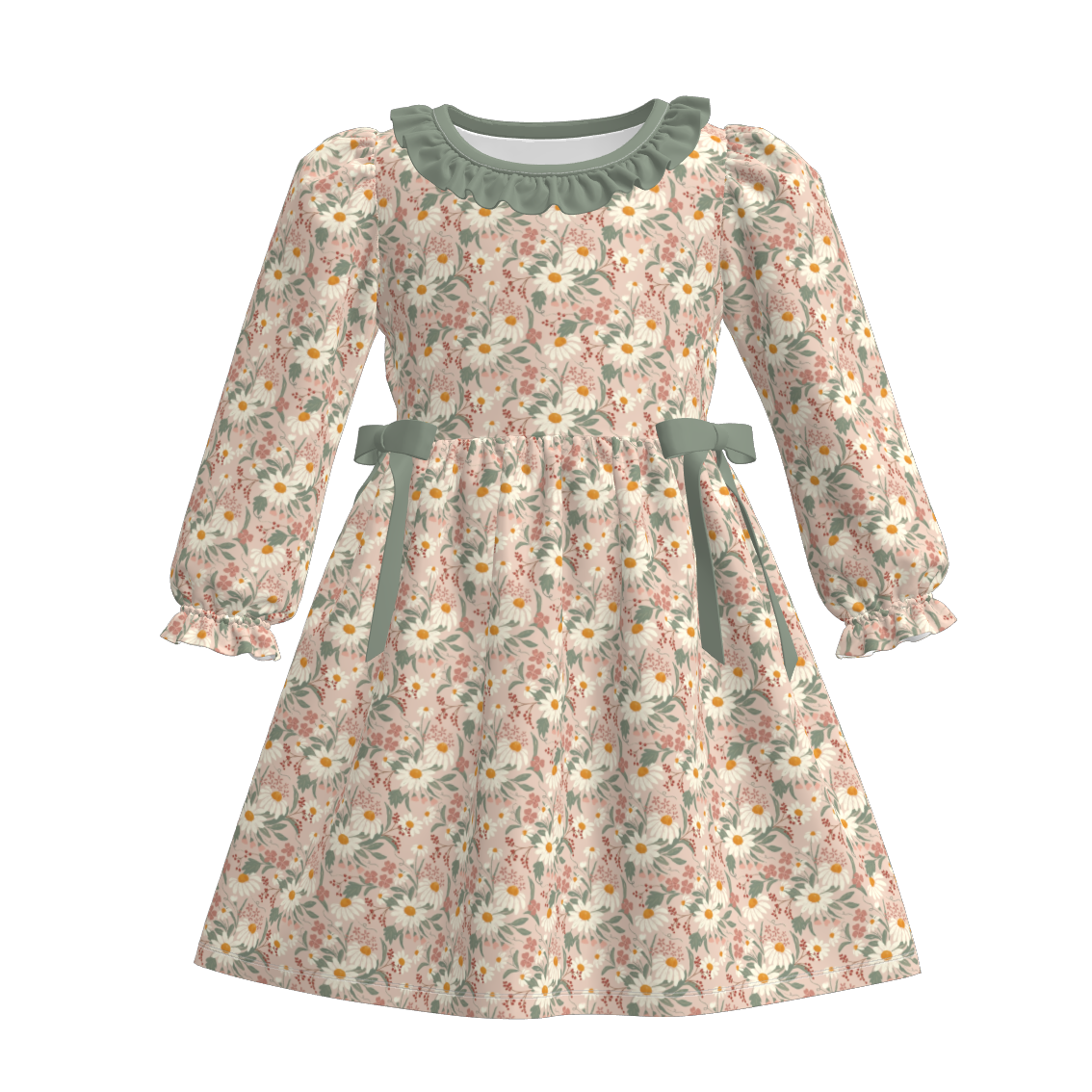 （Pre Order）Family Christmas Daisy Print Dress,Set&Top