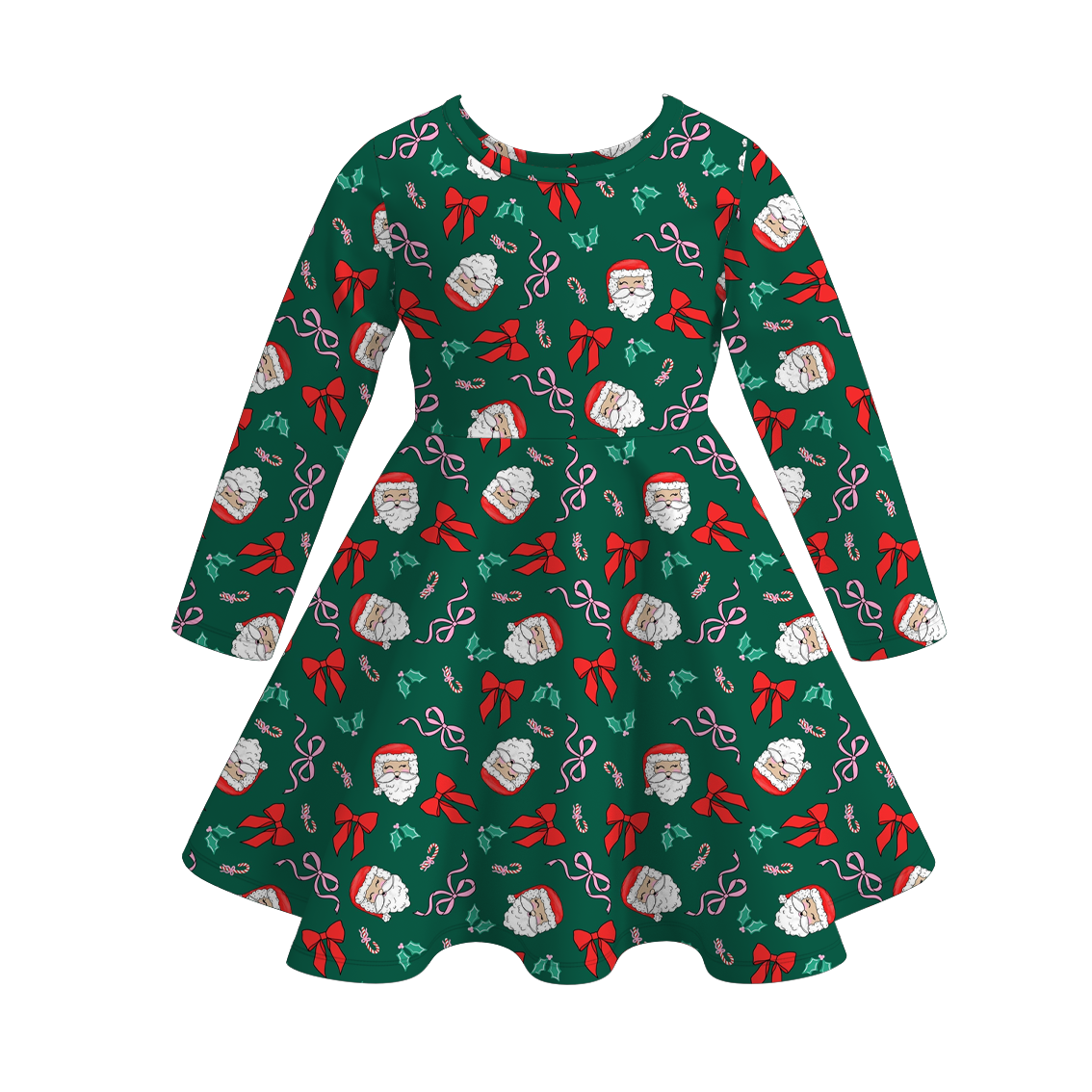 （Pre Order）Family Christmas Santa Claus Print Dress,Set,Pants＆Romper