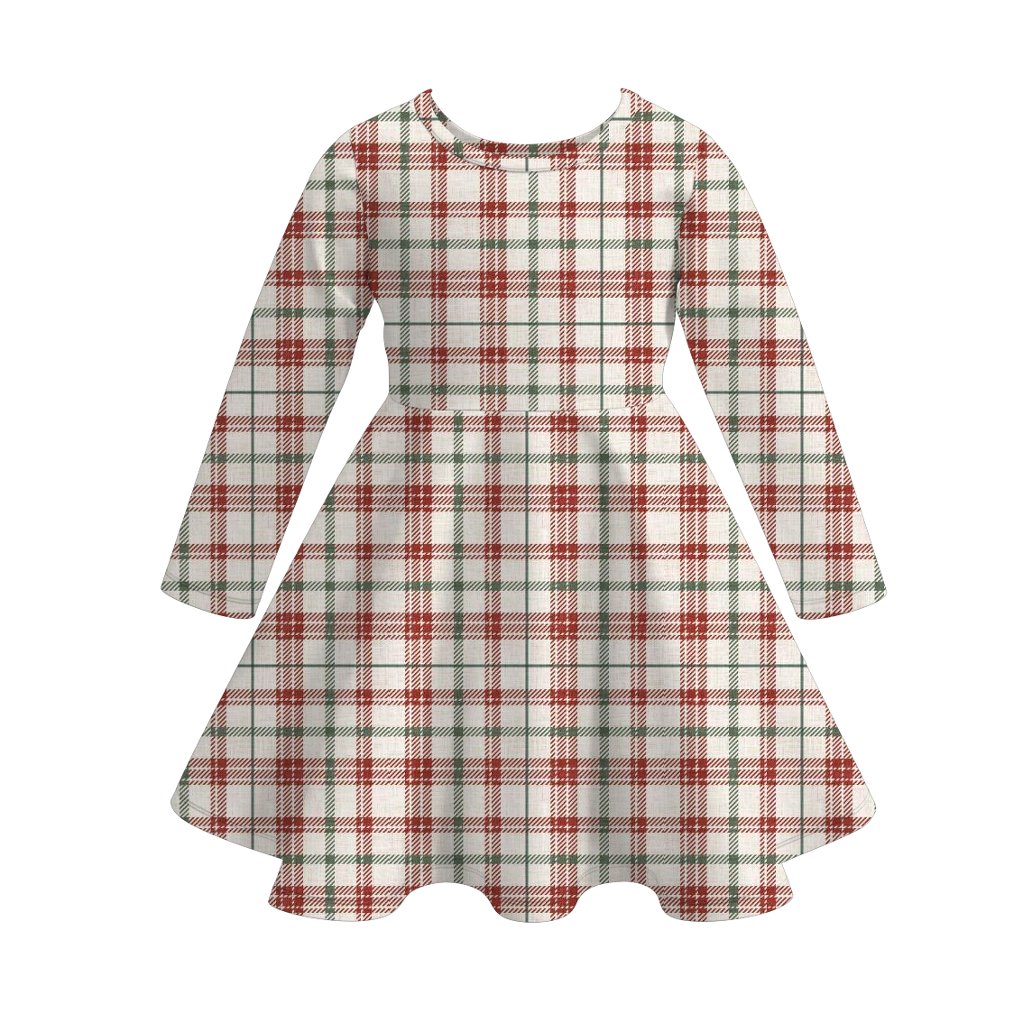 （Pre Order）Family Christmas Plaid Print Dress,Set,Pants＆Romper