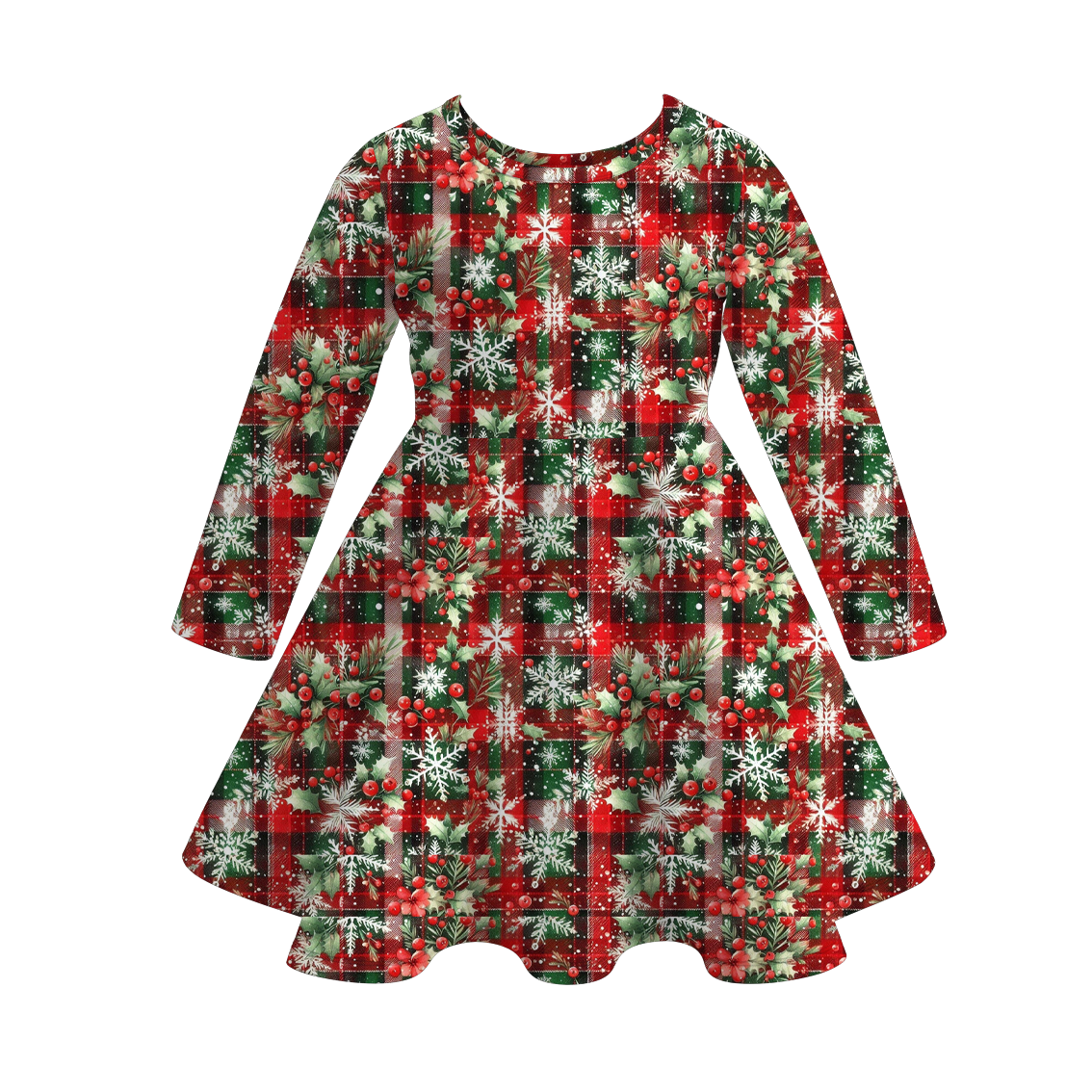 （Pre Order）Family Christmas Snowflake Dress,Set,Pants＆Romper