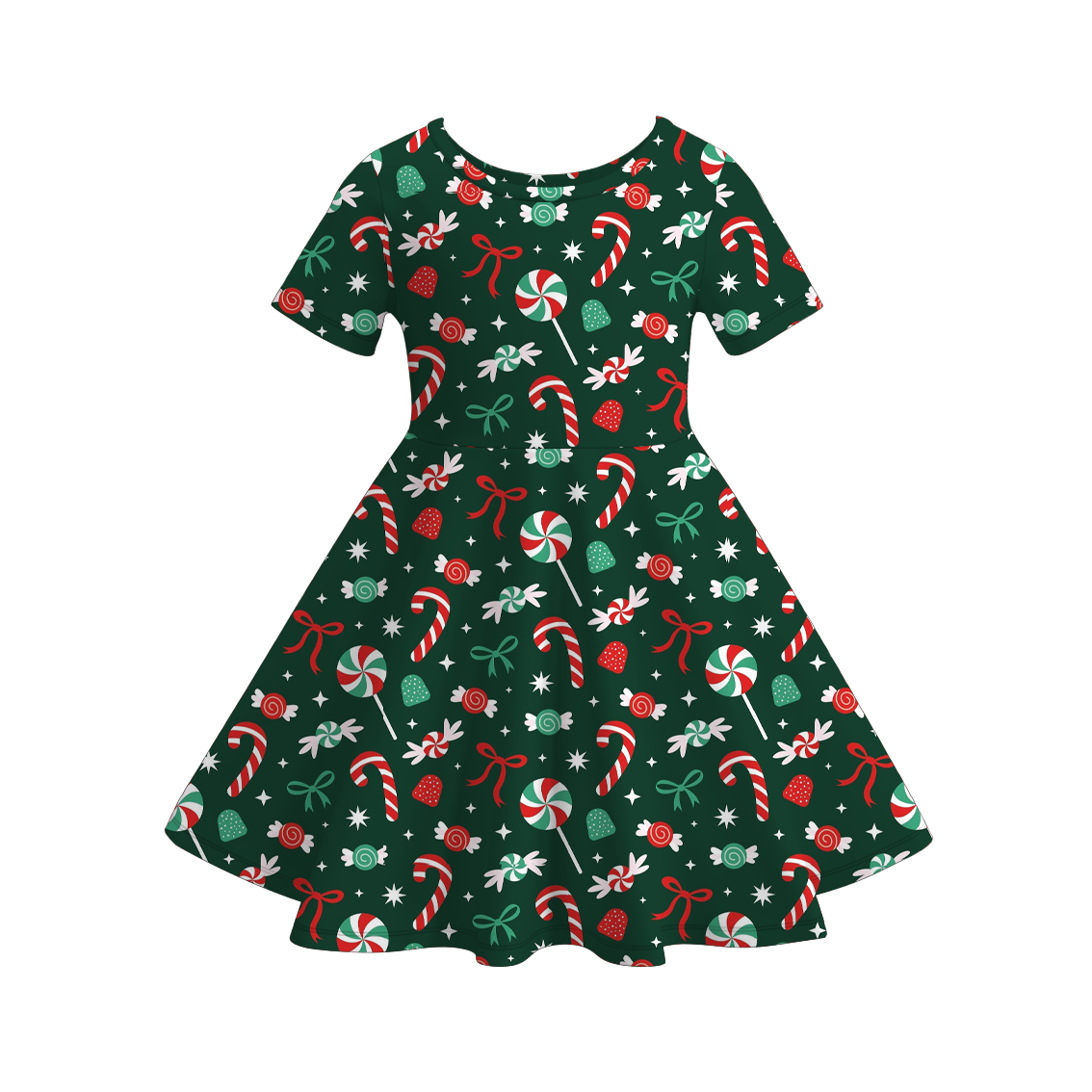 （Pre Order）Family Christmas Candy Dress,Set,Pants＆Romper