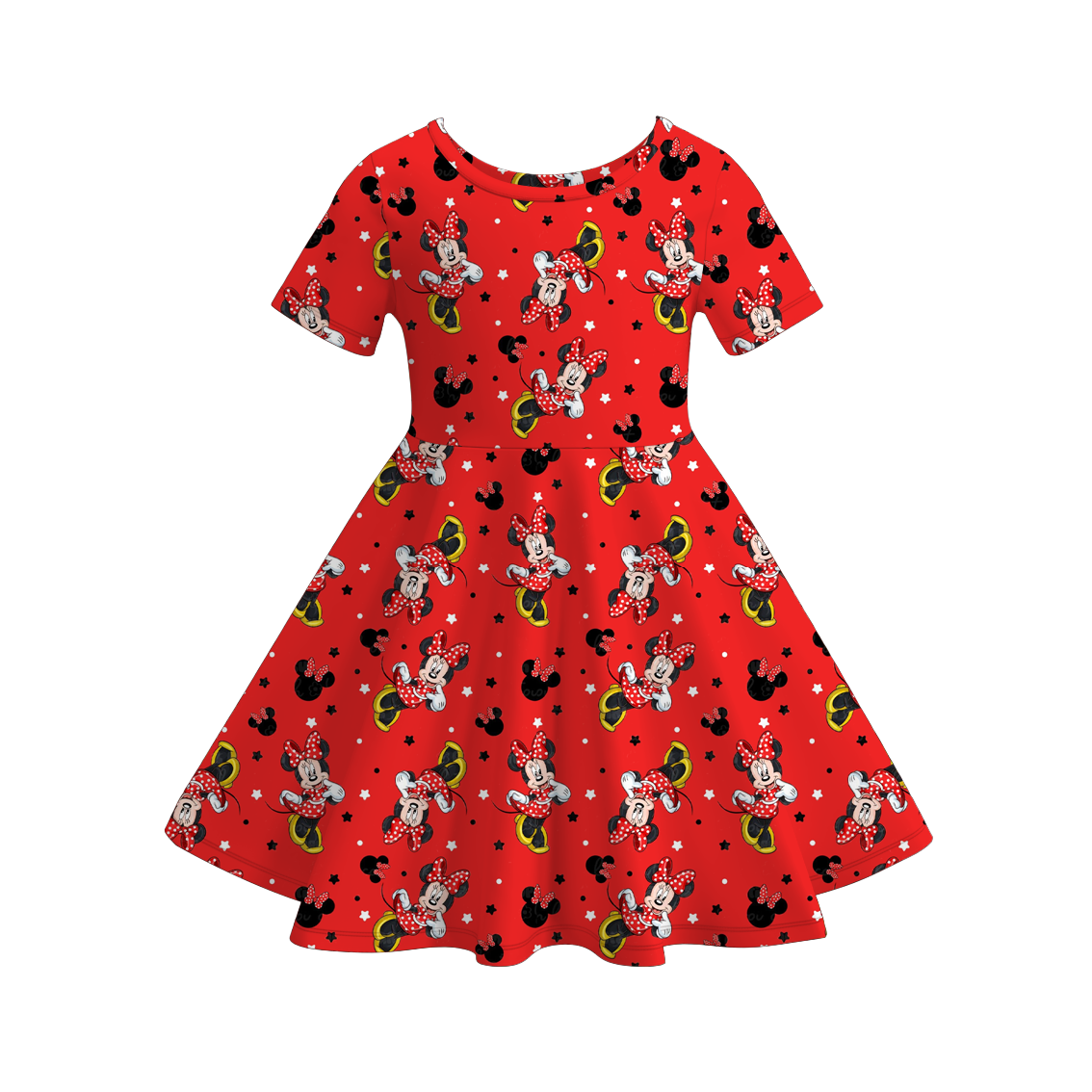 （Pre Order）Girls Christmas Cartoon Print Dress&Set