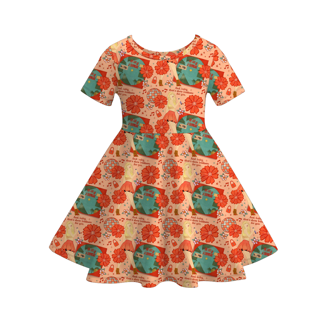 （Pre Order）Girls TS Print Dress