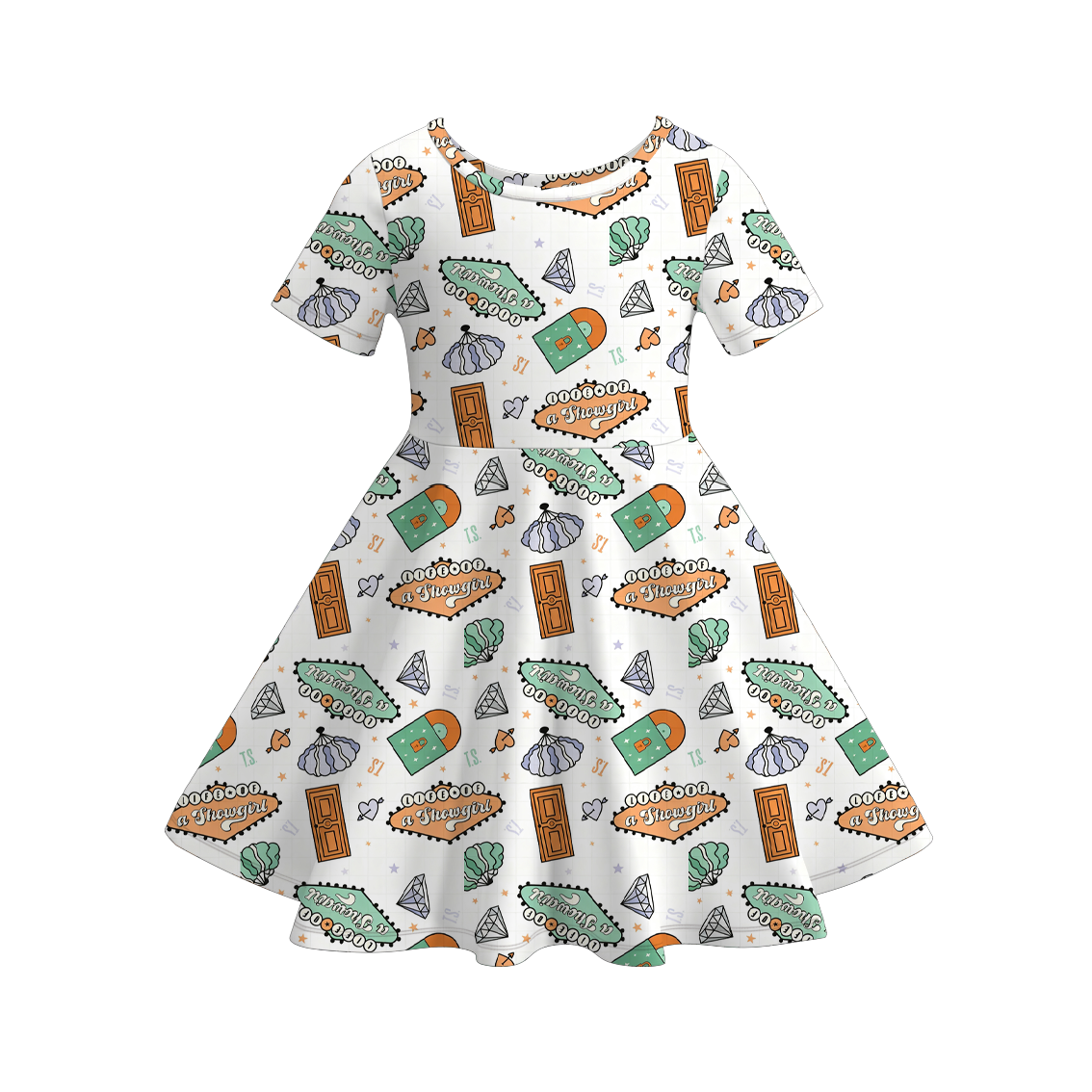 （Pre Order）Girls TS Print Dress