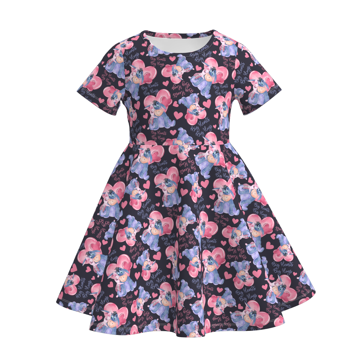 （Pre Order）Girls Valentine's Day Cartoon Print Dress