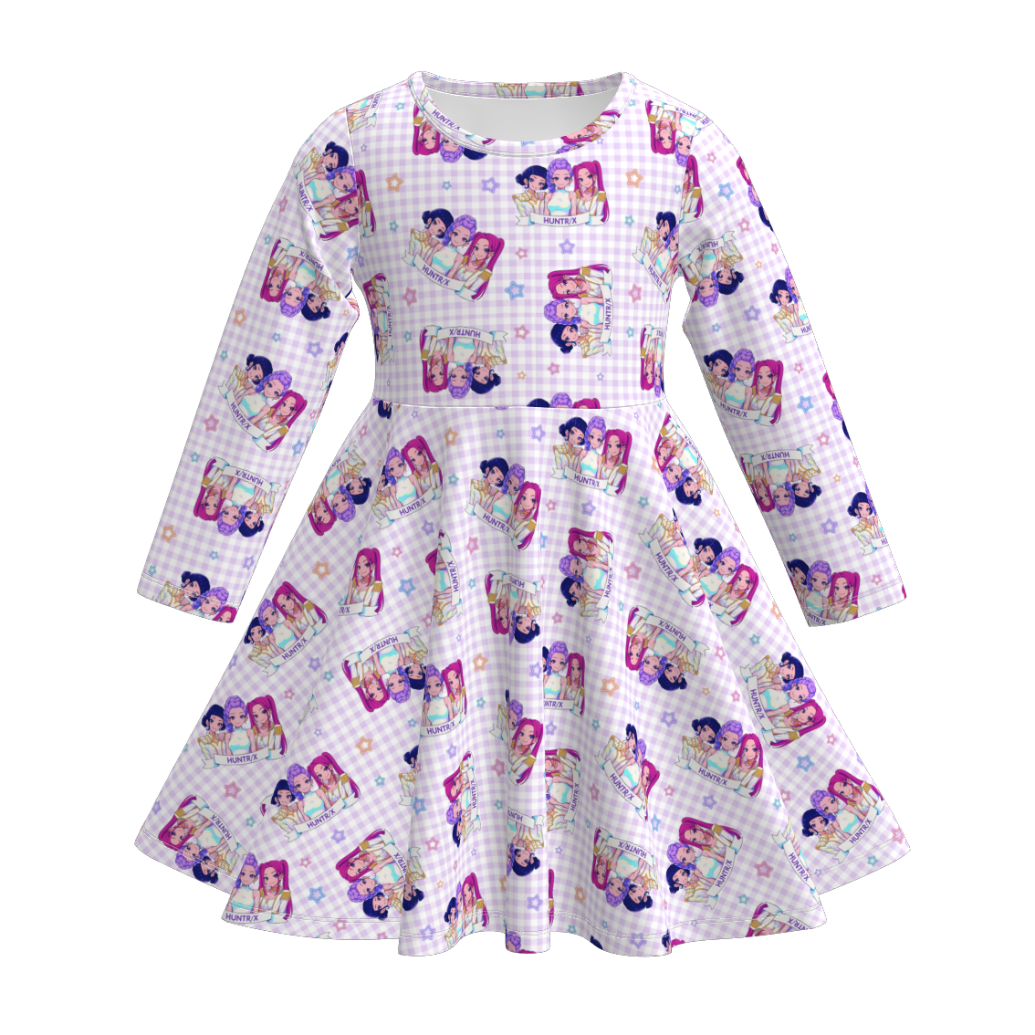 （Pre Order）Girls Movie Character Print Long Sleeves Dress