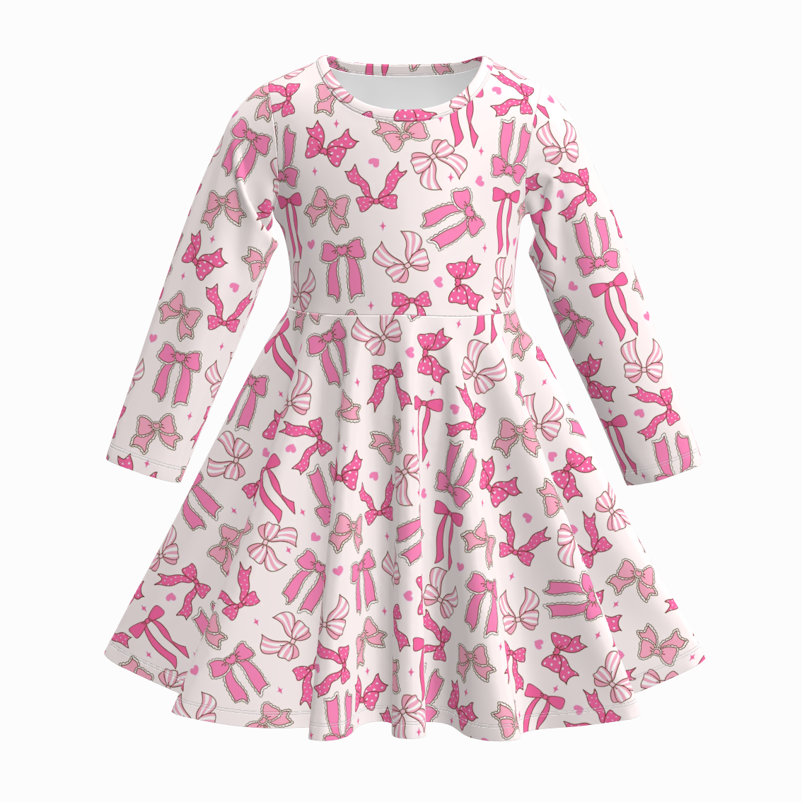 （Pre Order）Girls Valentine's Day Cartoon Print Dress