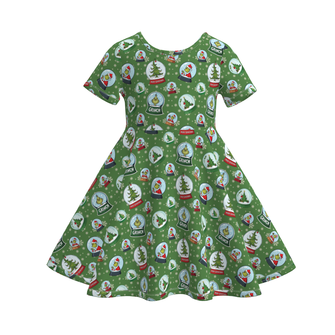 （Pre Order）Family Christmas Cartoon Print Dress,Pants＆Romper