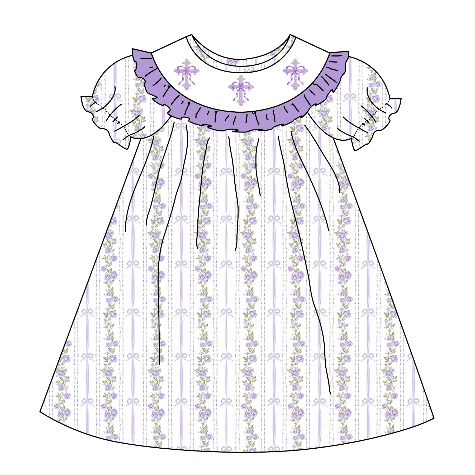 （Pre Order）Sisters Spring&Easter Embroidery Smocked Dress&Romper