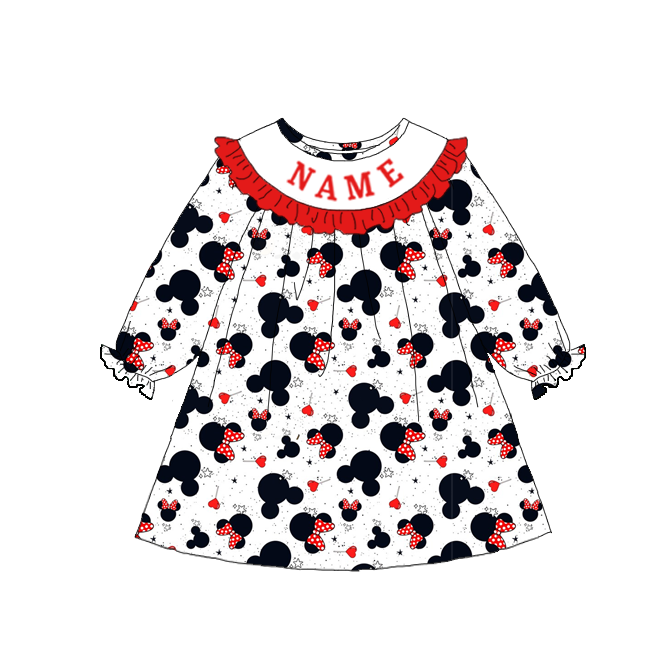 （Pre Order）Sisters Valentine's Day Embroidery Smocked Dress&Romper