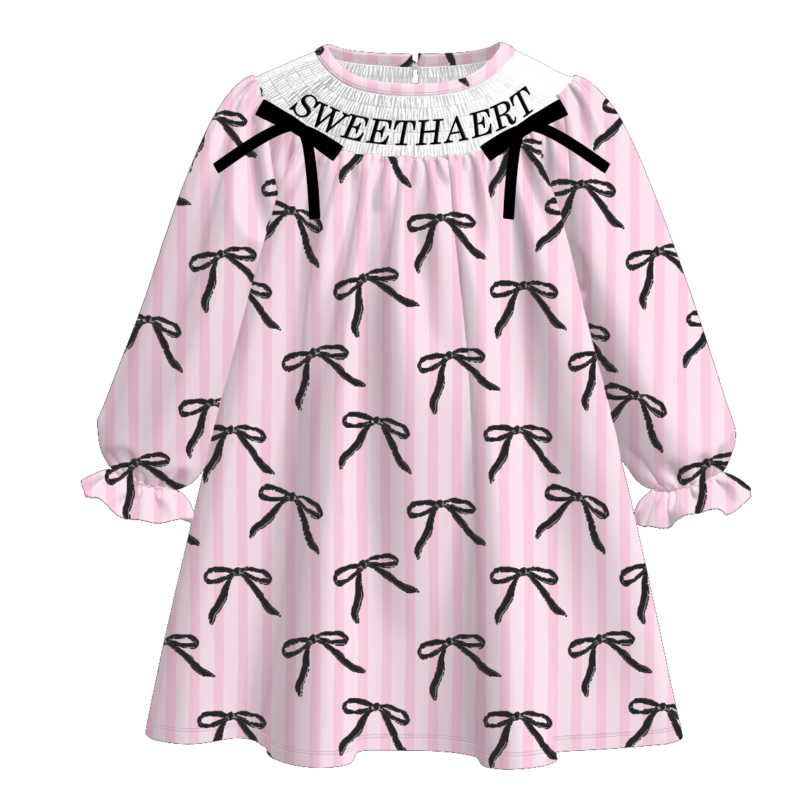 （Pre Order）Sisters Valentine's Day Embroidery Smocked Dress&Romper