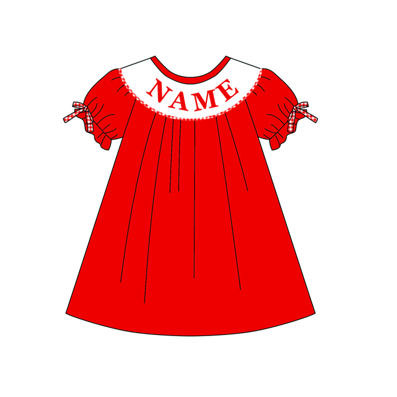 （Pre Order）Sisters Valentine's Day Embroidery Smocked Dress,Set&Romper
