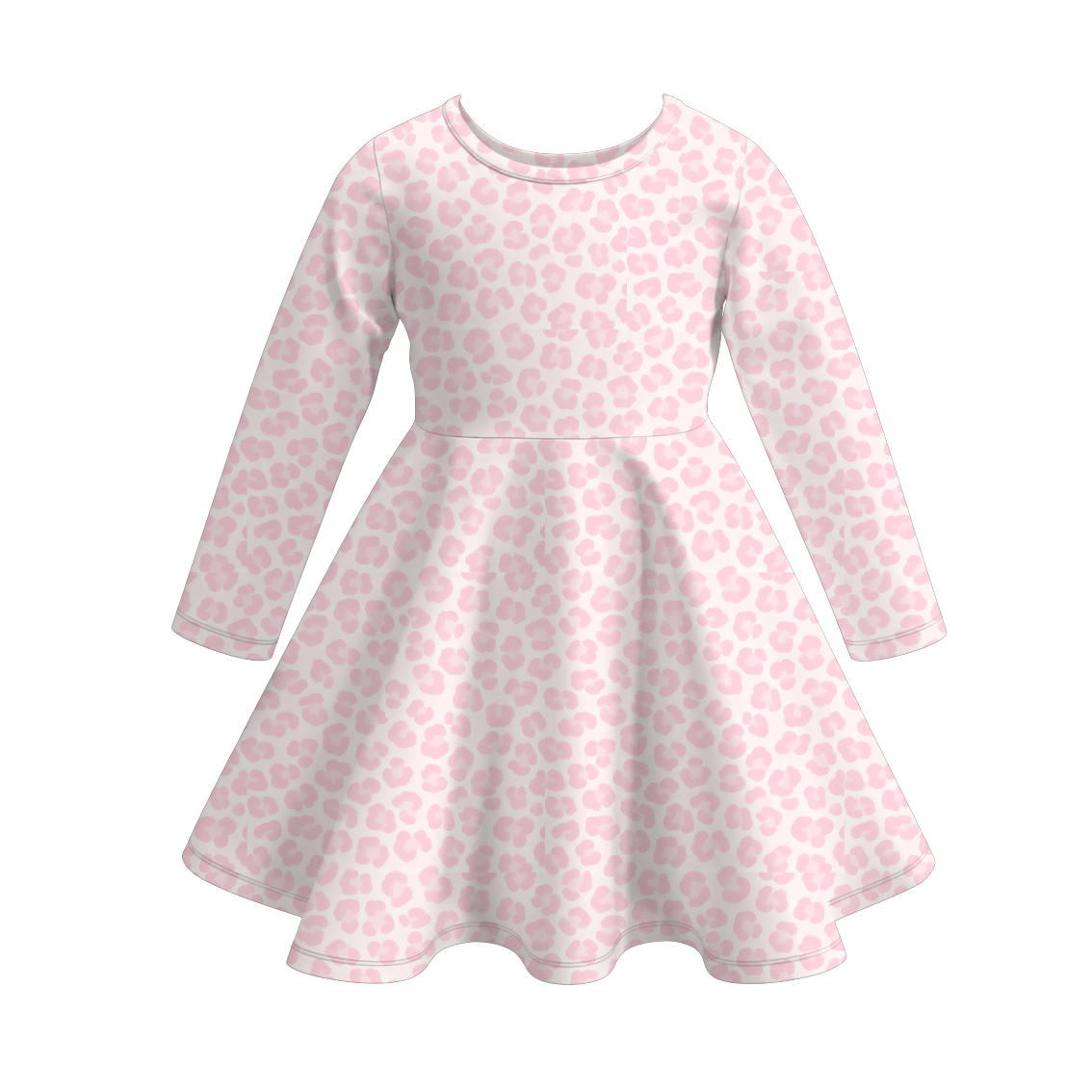 （Pre Order）Girls Valentine's Day Print Long Sleeves Dress
