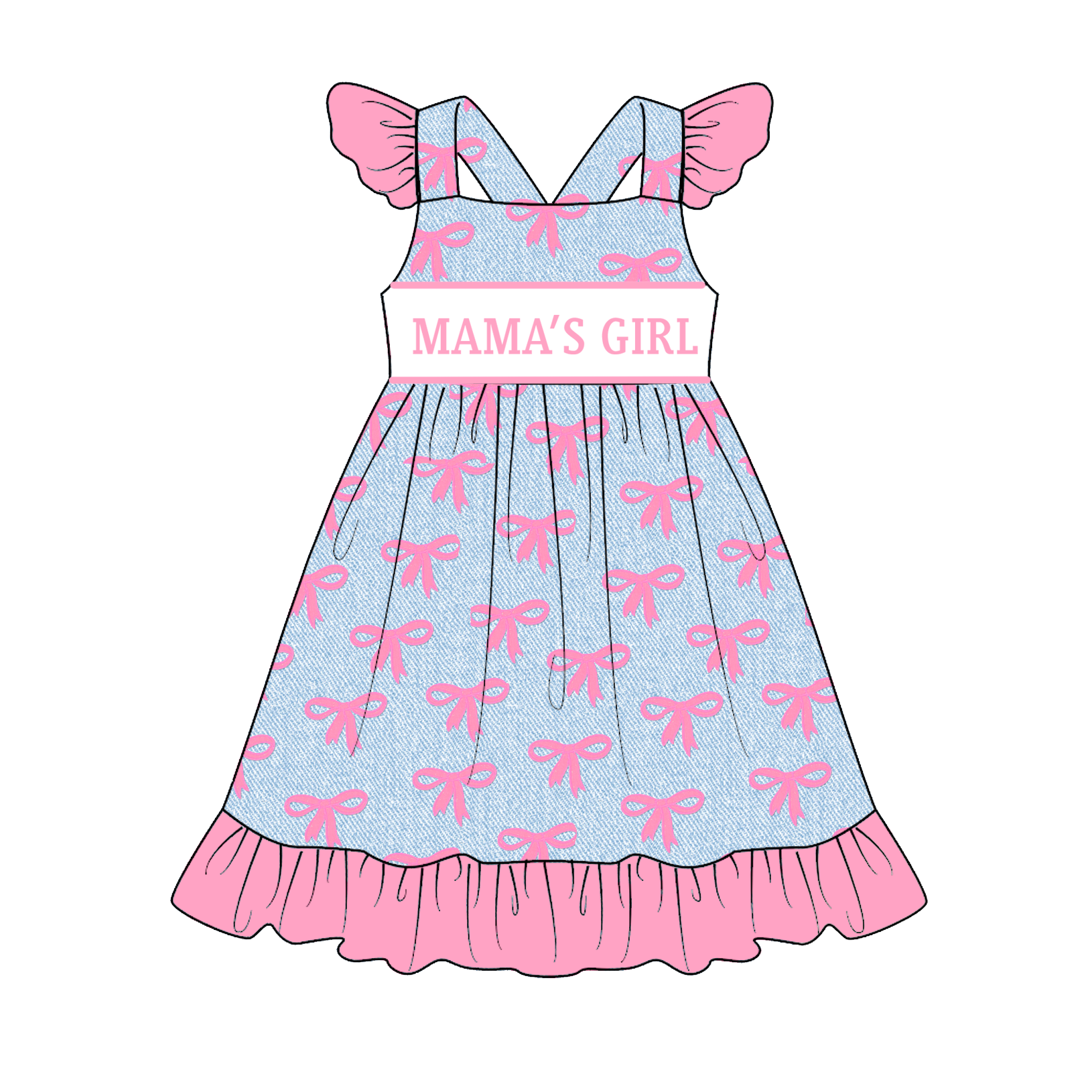 （Pre Order）Sisters Valentine's Day&Mother's Day Embroidery Dress&Romper