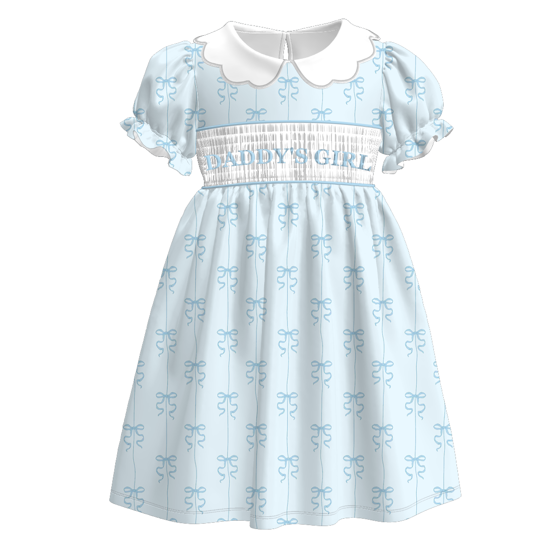 （Pre Order）Siblings Spring Daddy Embroidery Smocked Dress&Romper