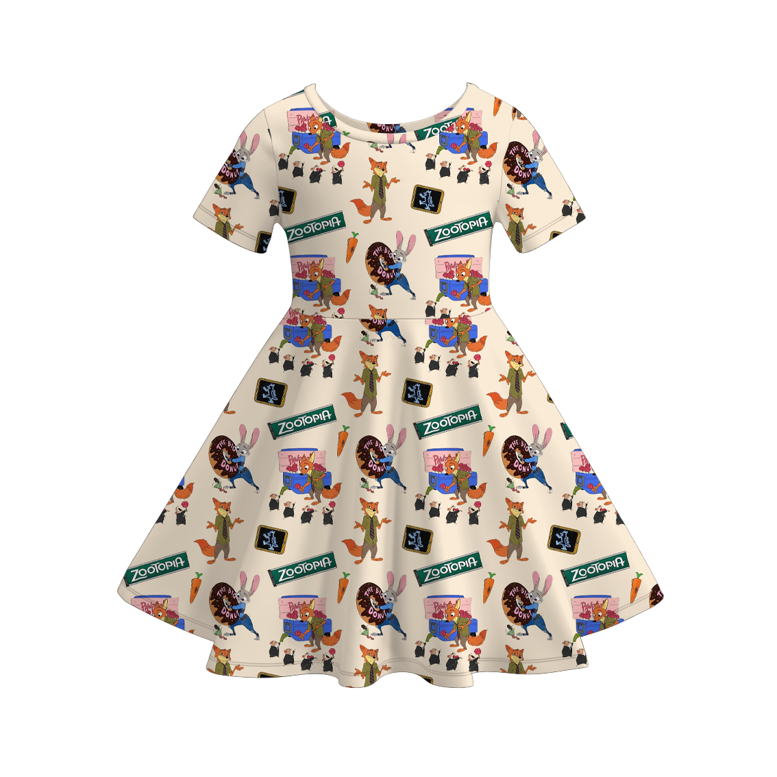 （Pre Order）Girls Cartoon Print Dress&Set