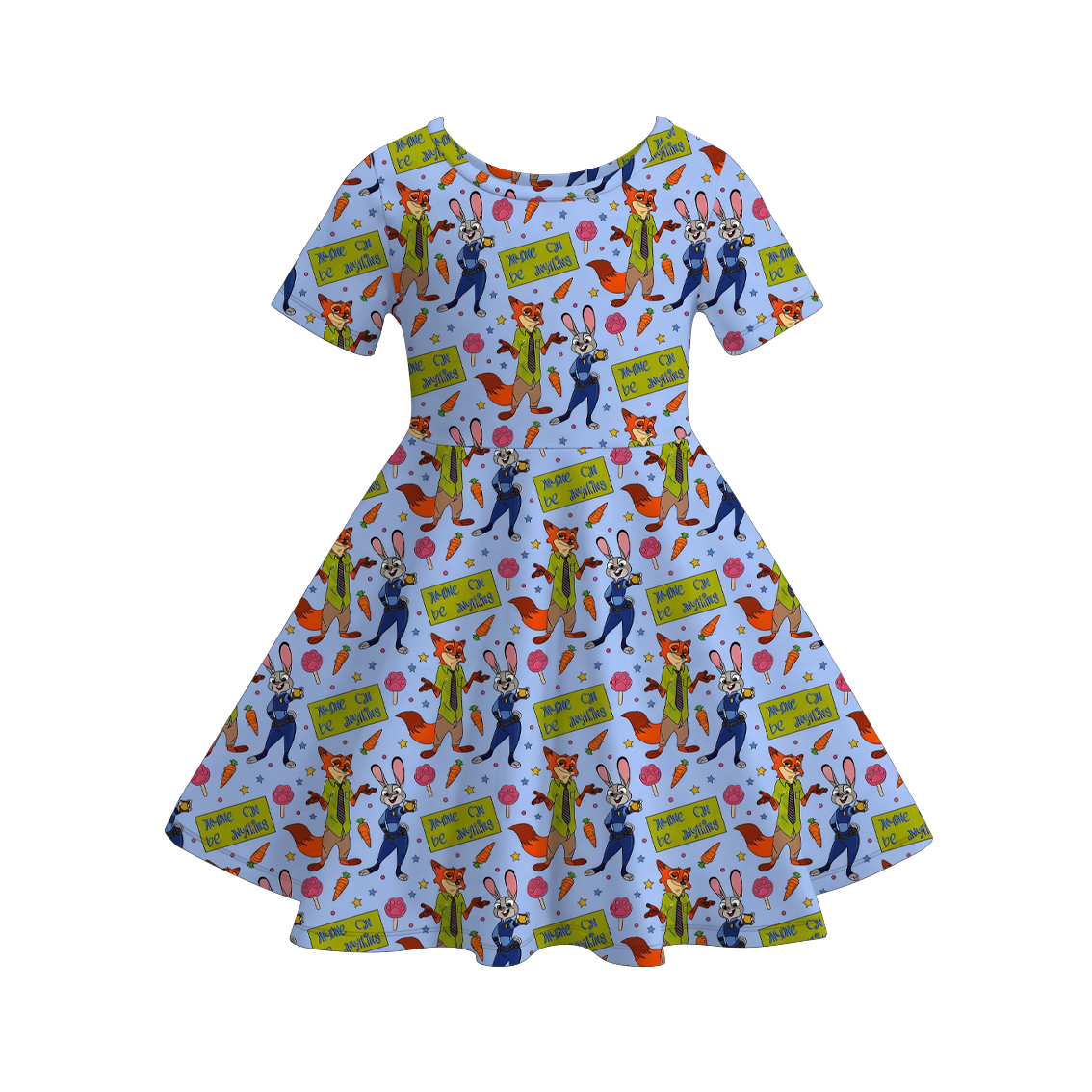 （Pre Order）Siblings Cartoon Print Dress,Set&Top