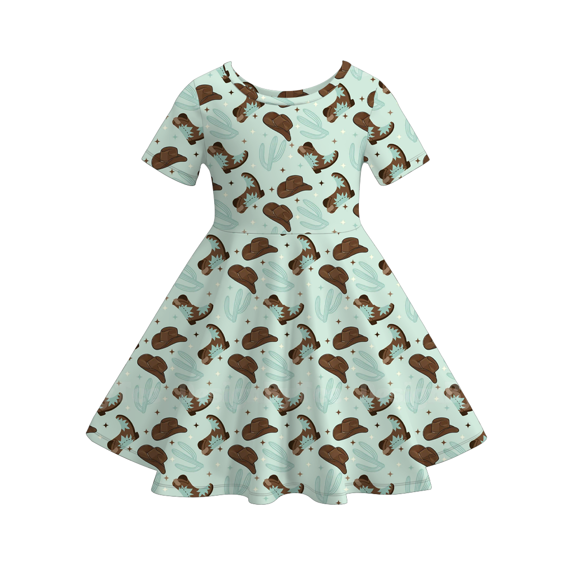 （Pre Order）Sisters Spring Boots Print Dress,Set&Romper