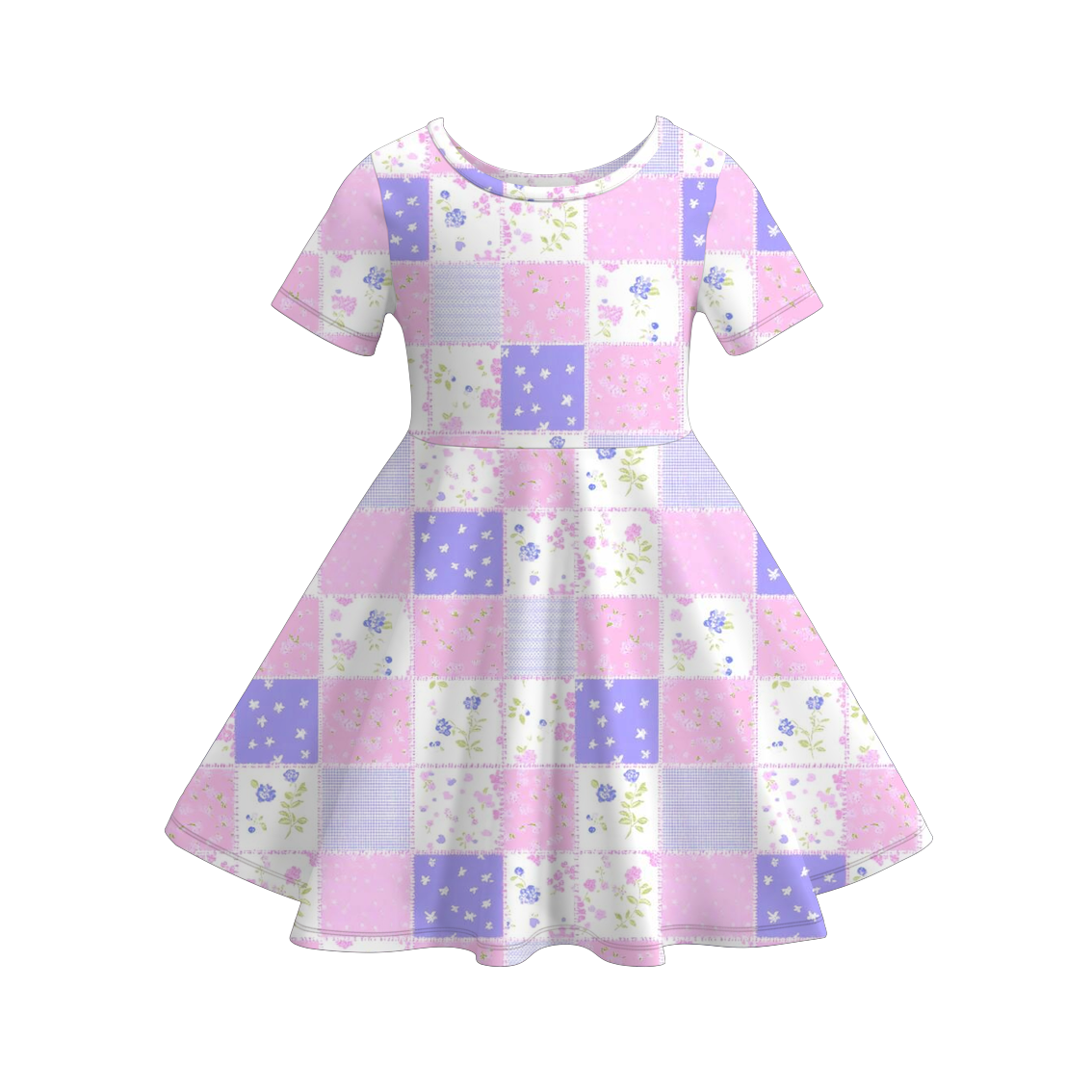 （Pre Order）Girls Spring&Summer Floral Print Dress
