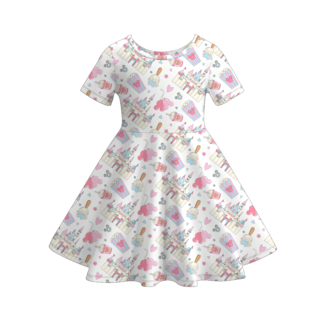 （Pre Order）Girls Spring&Summer Floral Print Dress