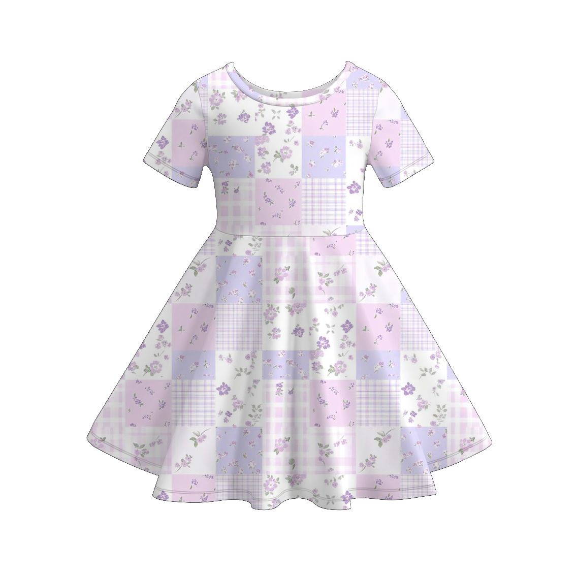 （Pre Order）Girls Spring&Summer Floral Print Dress