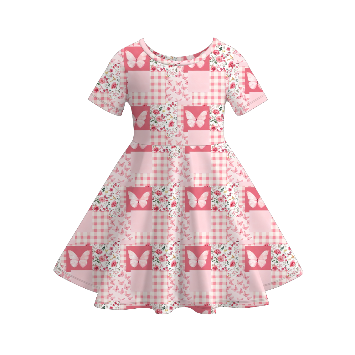 （Pre Order）Girls Spring&Summer Floral Print Dress