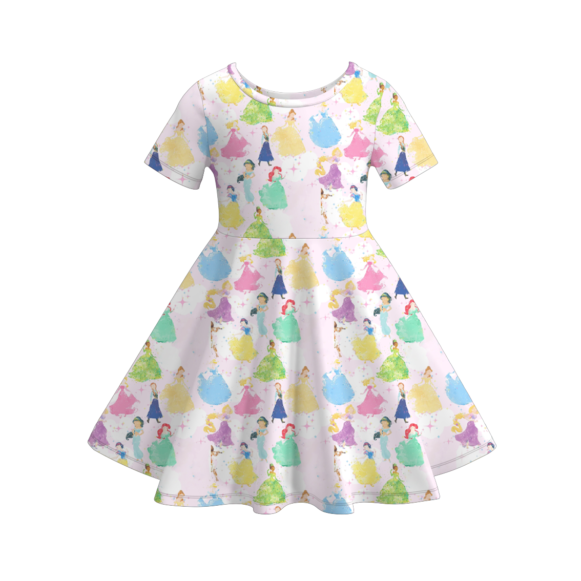 （Pre Order）Girls Spring&Summer Princess Print Dress