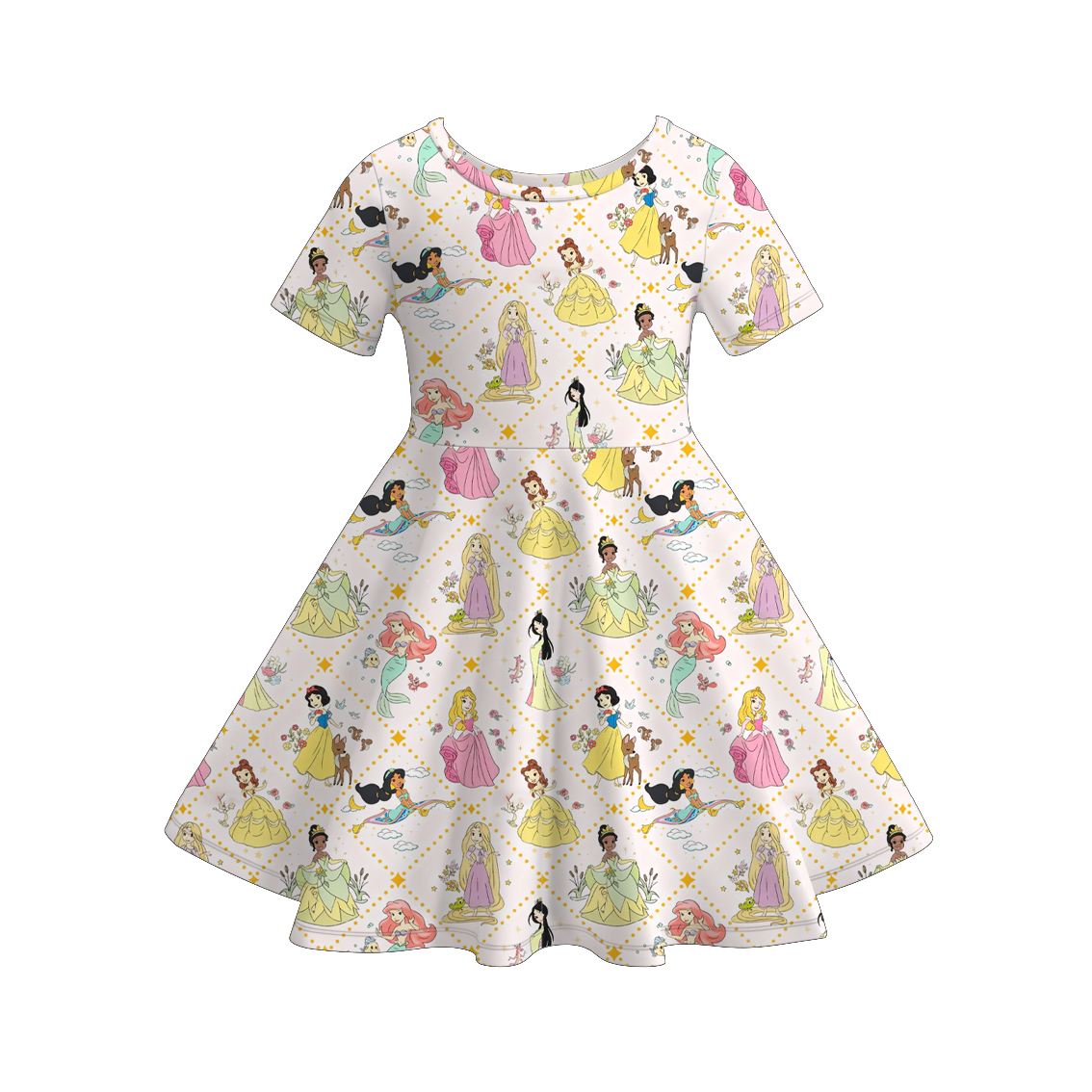 （Pre Order）Girls Spring&Summer Princess Print Dress