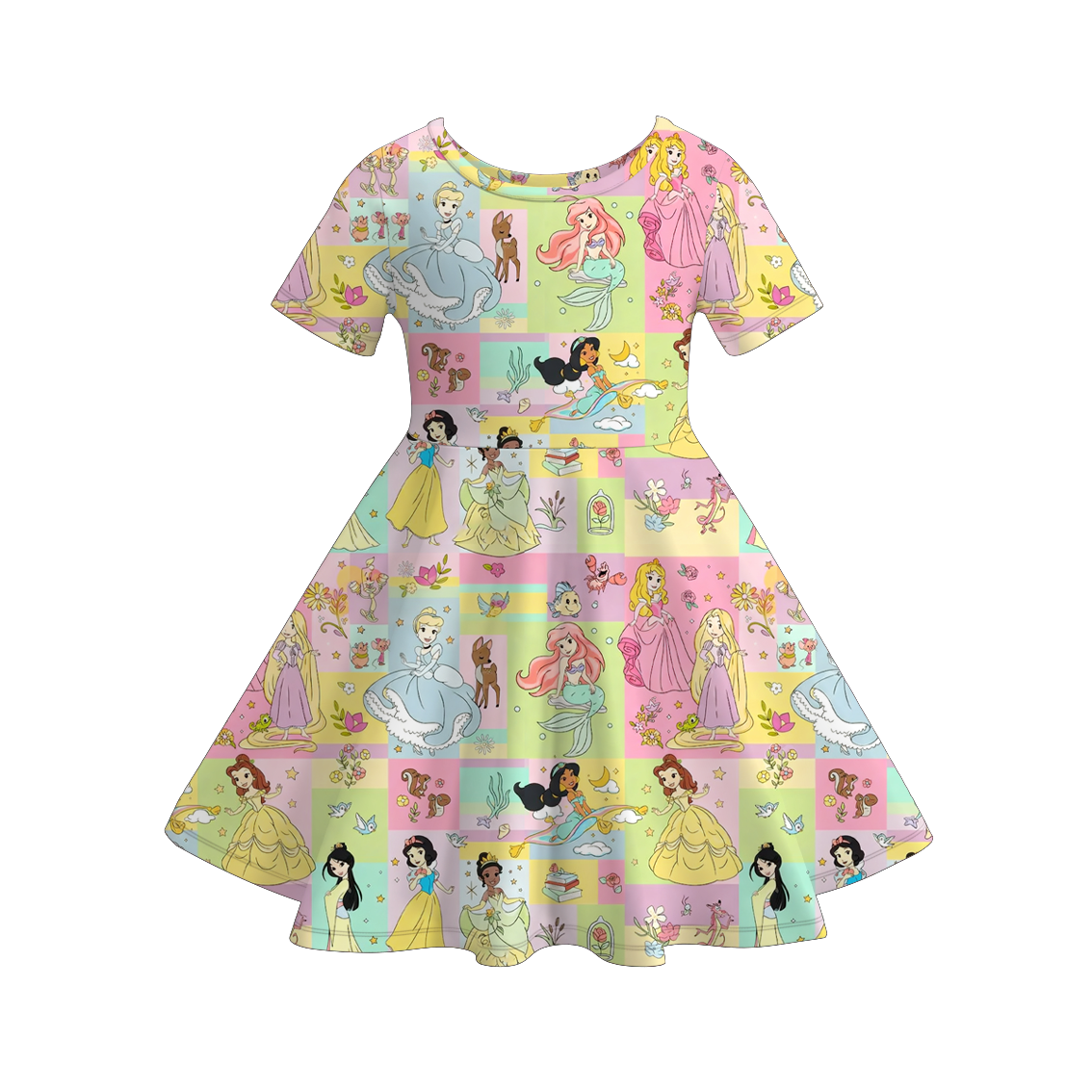 （Pre Order）Girls Spring&Summer Princess Print Dress