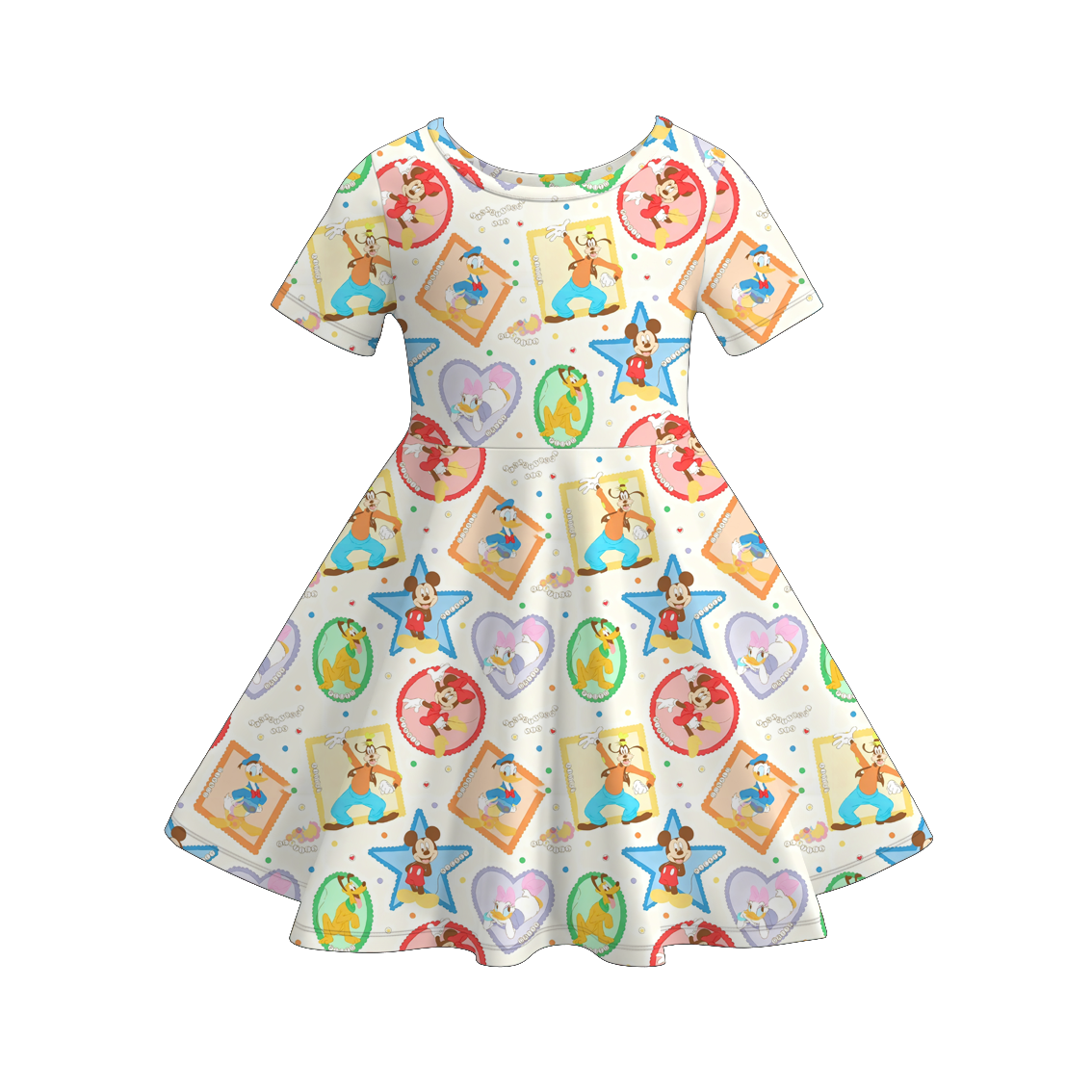 （Pre Order）Girls Spring&Summer Cartoon Print Dress