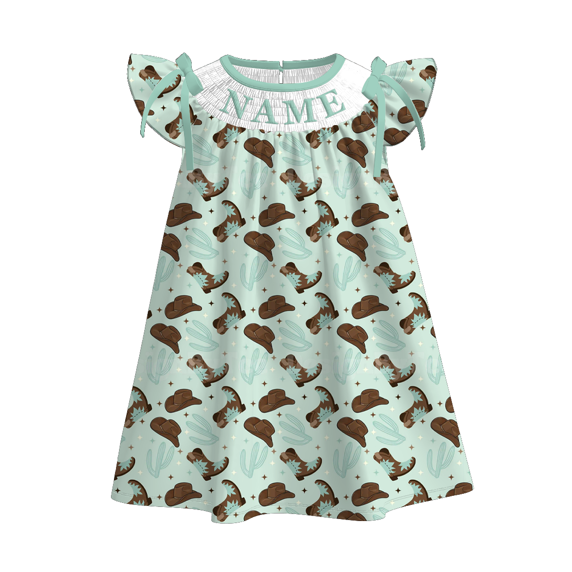 （Pre Order）Sisters Spring Boots Embroidery Smocked Dress,Set&Romper