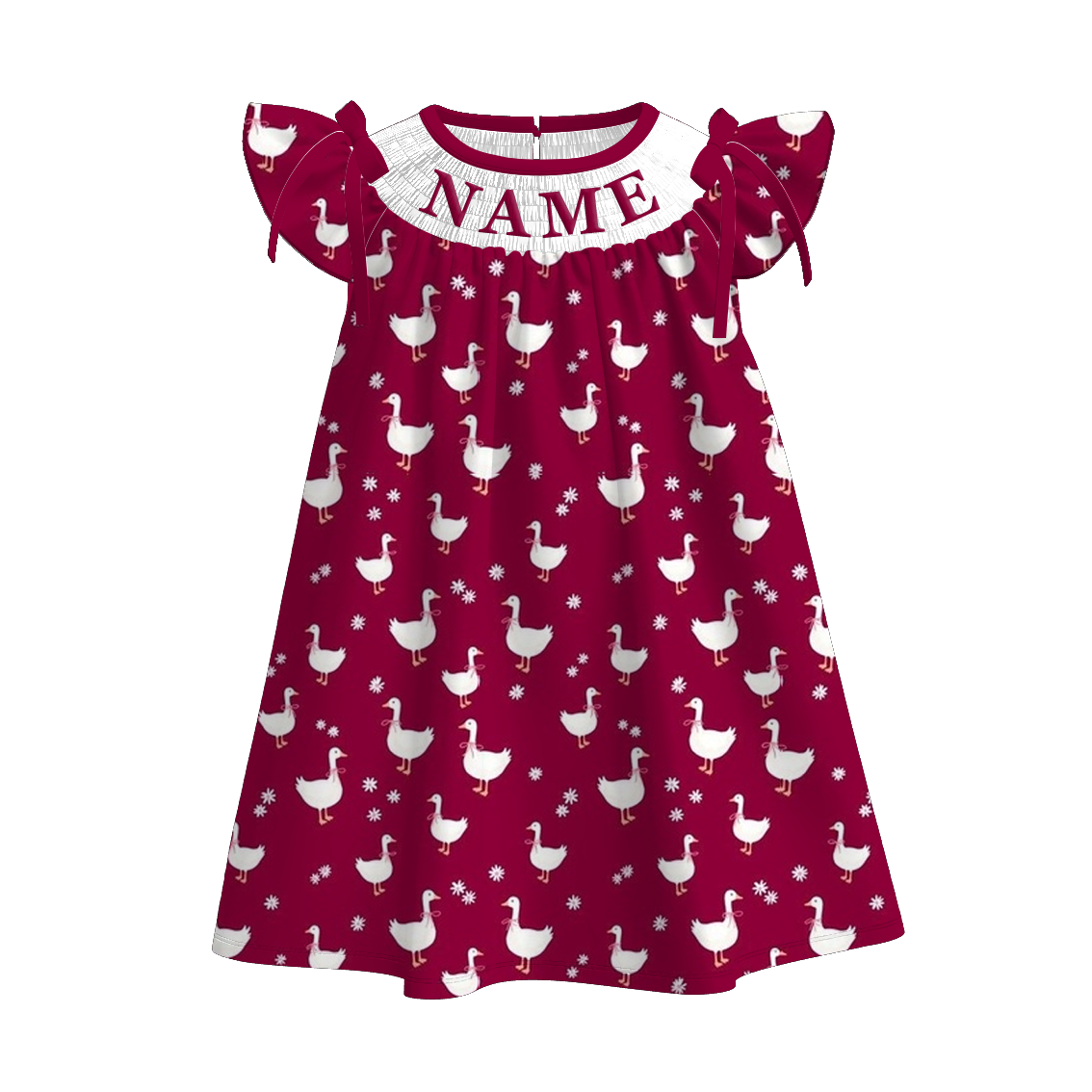 （Pre Order）Sisters Spring Goose Embroidery Smocked Dress,Set&Romper