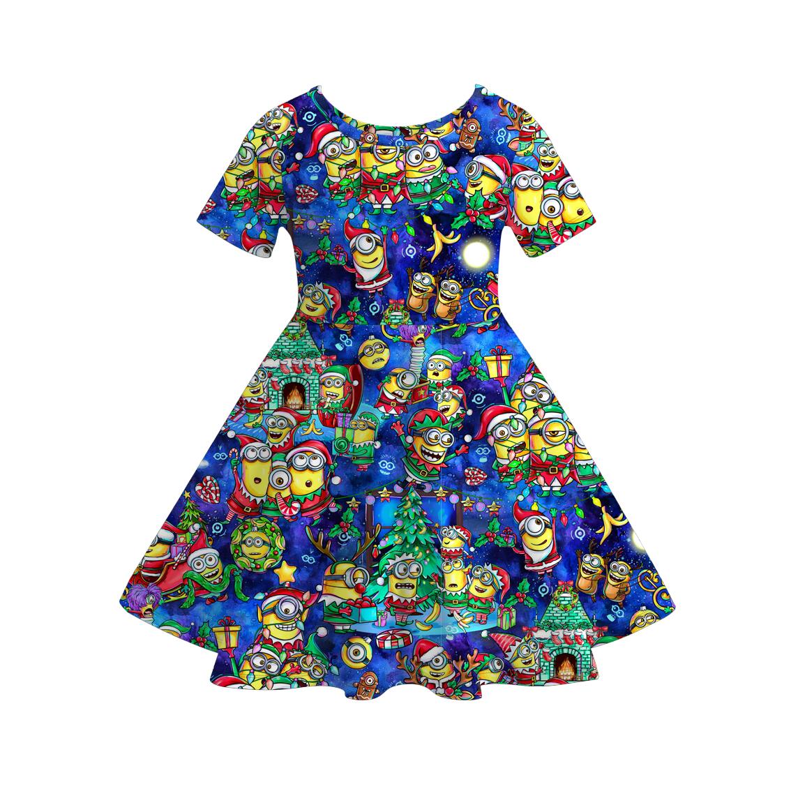 （Pre Order）Family Christmas Cartoon Print Dress,Pajamas&Pants