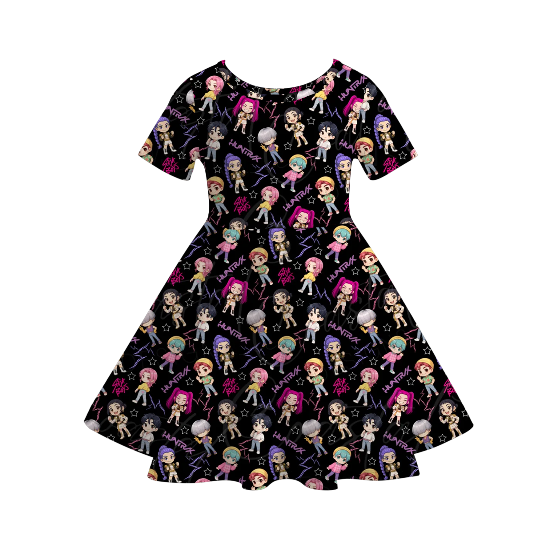 （Pre Order）Girls Spring&Summer Movie Character Print Dress